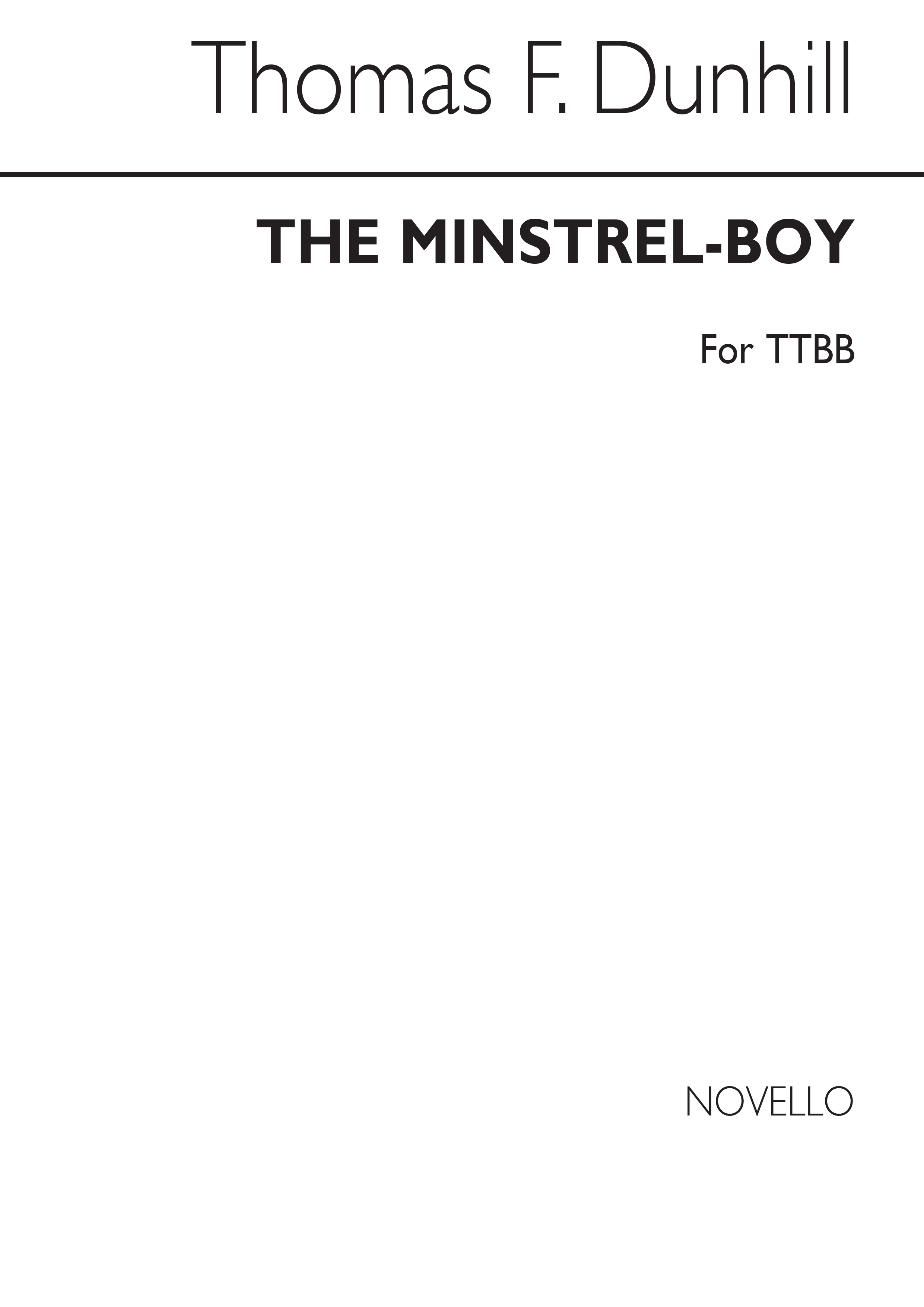 Thomas Dunhill: The Minstrel-boy Ttbb: TTBB: Vocal Score