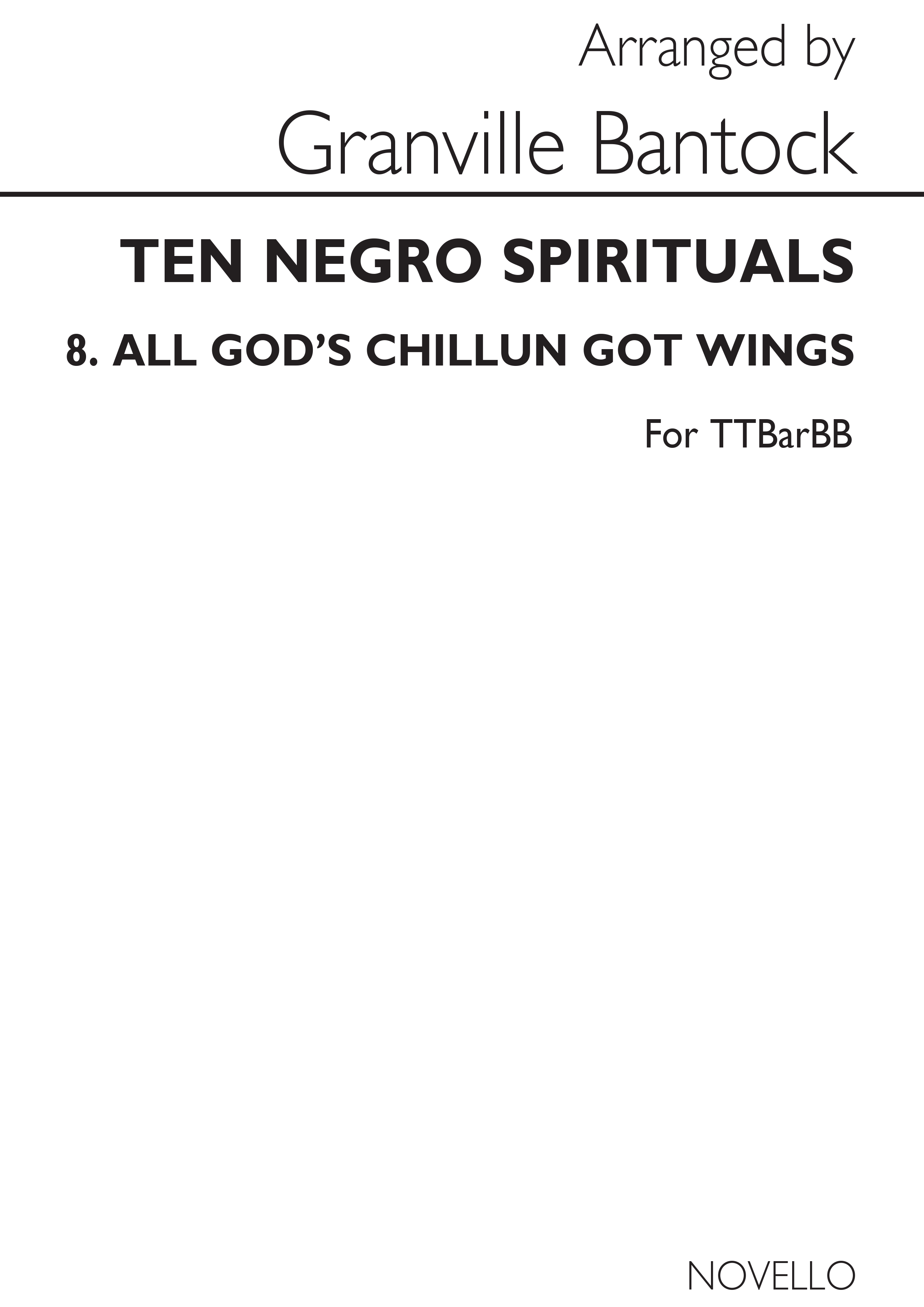 All God's Chillun Got Wings (TTBARBB): Men's Voices: Vocal Score