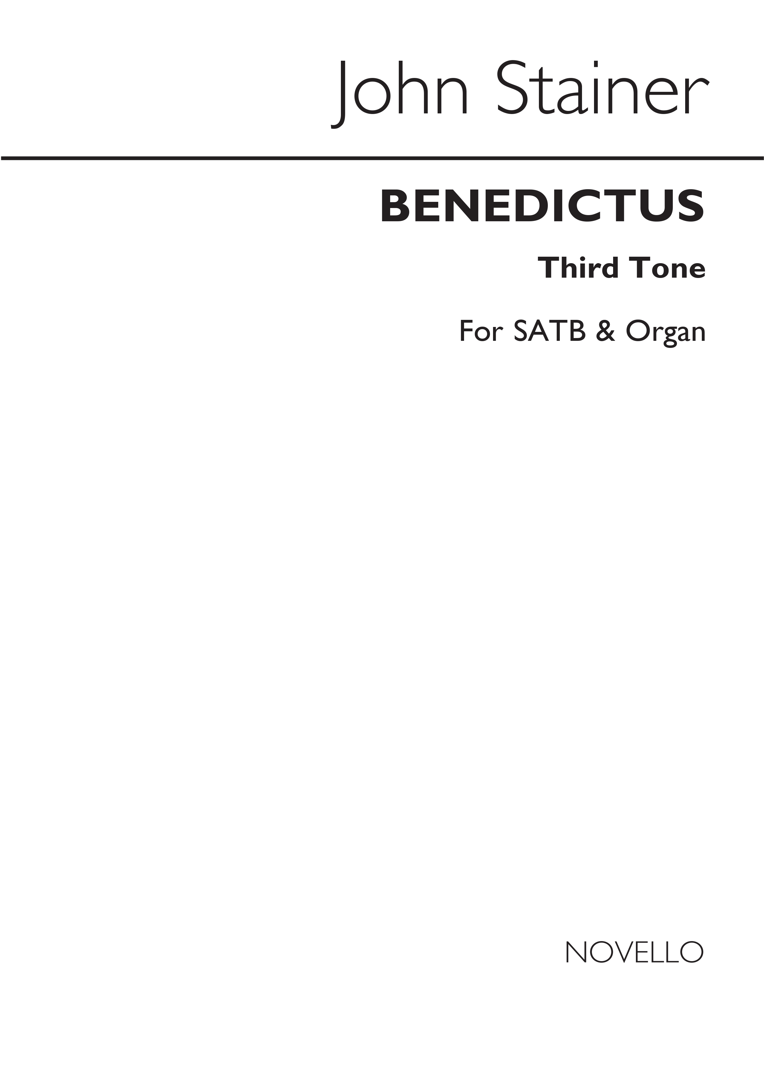 Sir John Stainer: Benedictus 1st Series (Gregorian Tones): SATB: Vocal Score