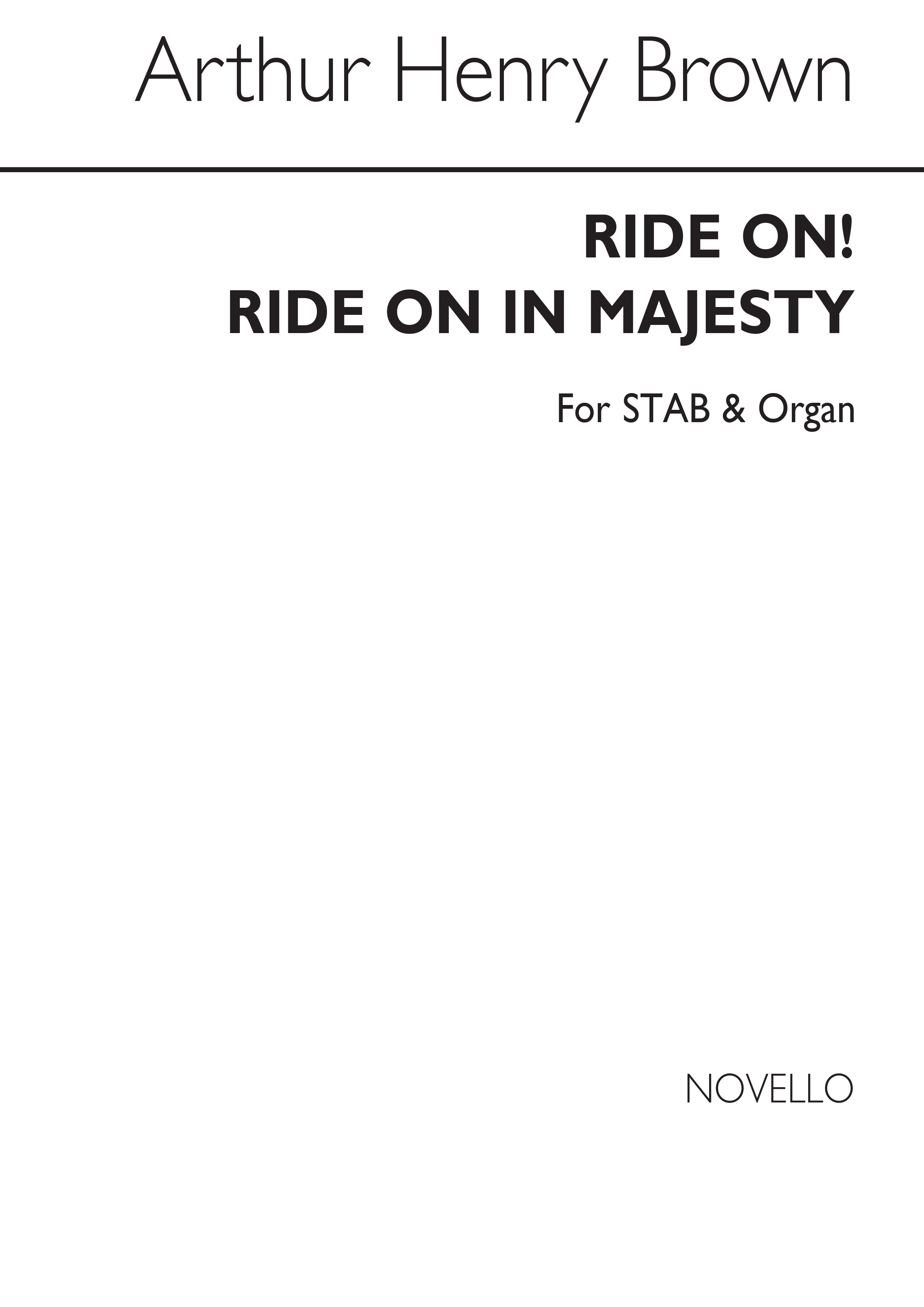 Arthur H. Brown: Ride On! Ride On In Majesty: SATB: Vocal Score