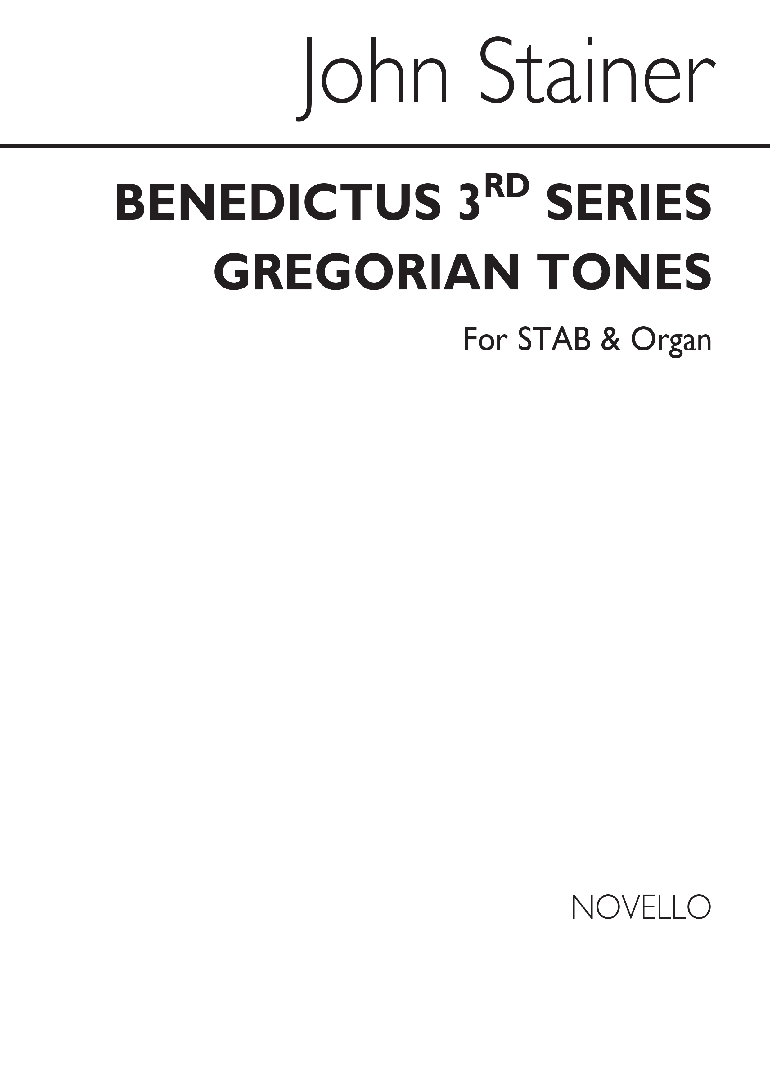 Sir John Stainer: Benedictus 3rd Series (Gregorian Tones): SATB: Vocal Score