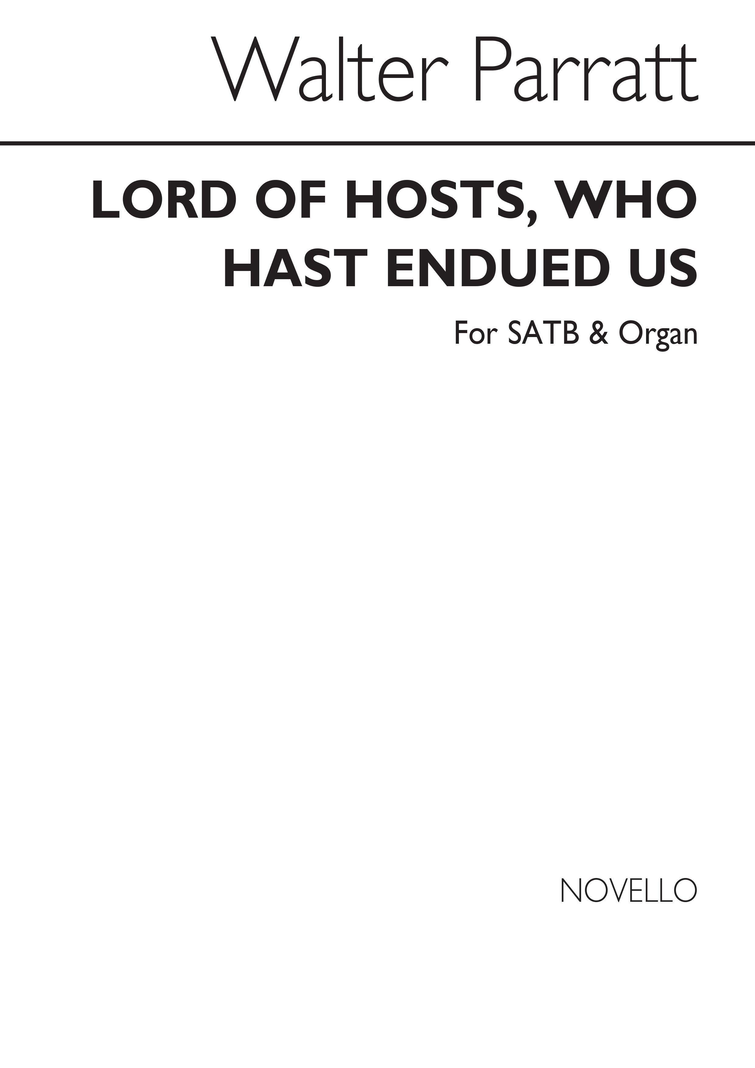 Walter Parratt: Lord Of Hosts Who Hast Endued Us (Hymn): SATB: Vocal Score