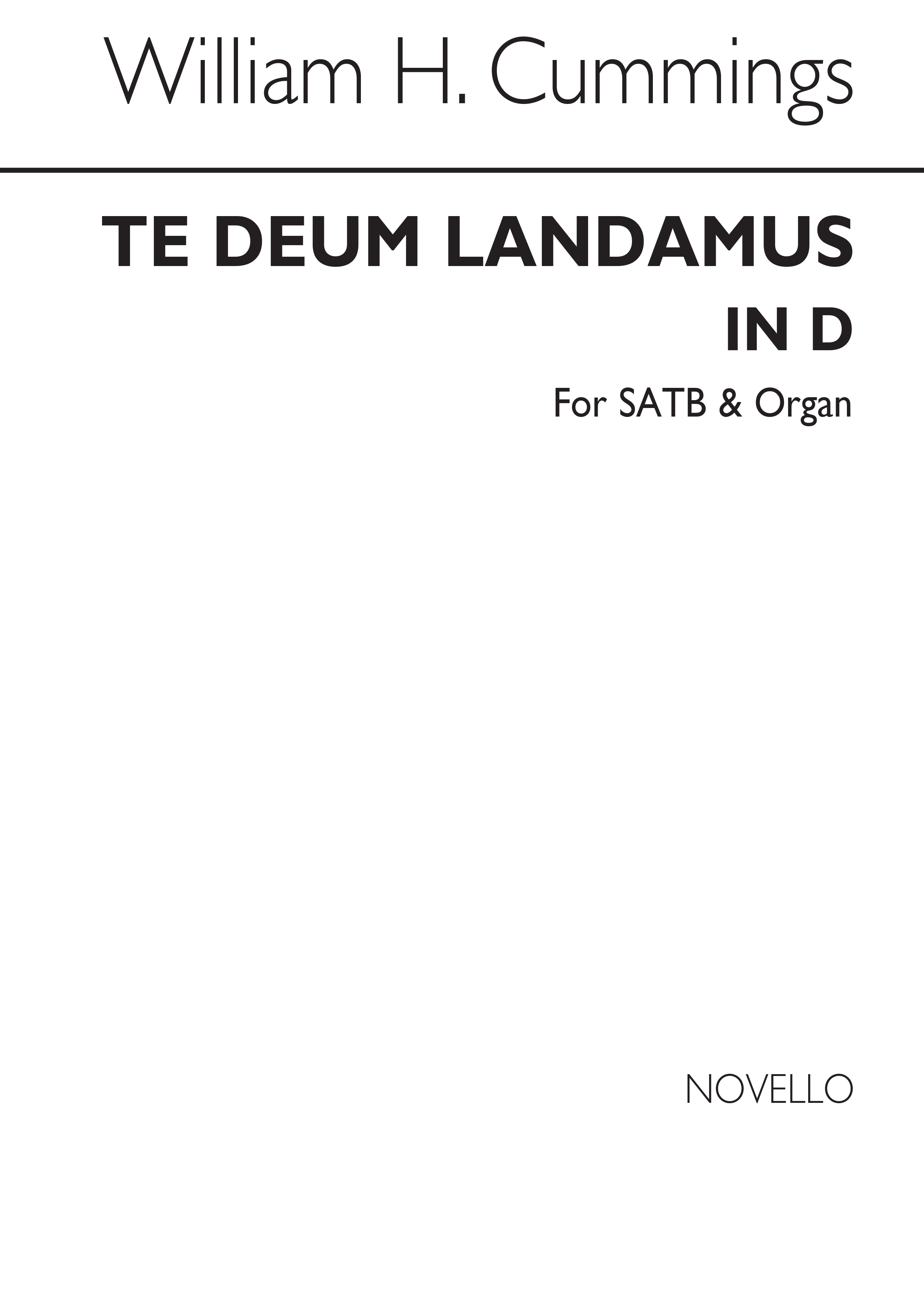 William H. Cummings: Te Deum Laudamus In D: SATB: Vocal Score
