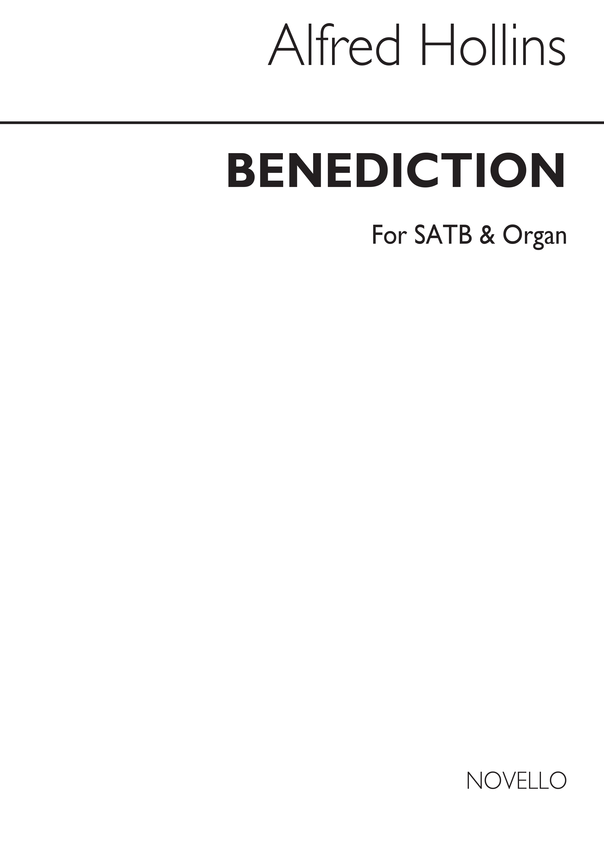 Alfred Hollins: Benediction Satb/Organ: SATB: Vocal Score