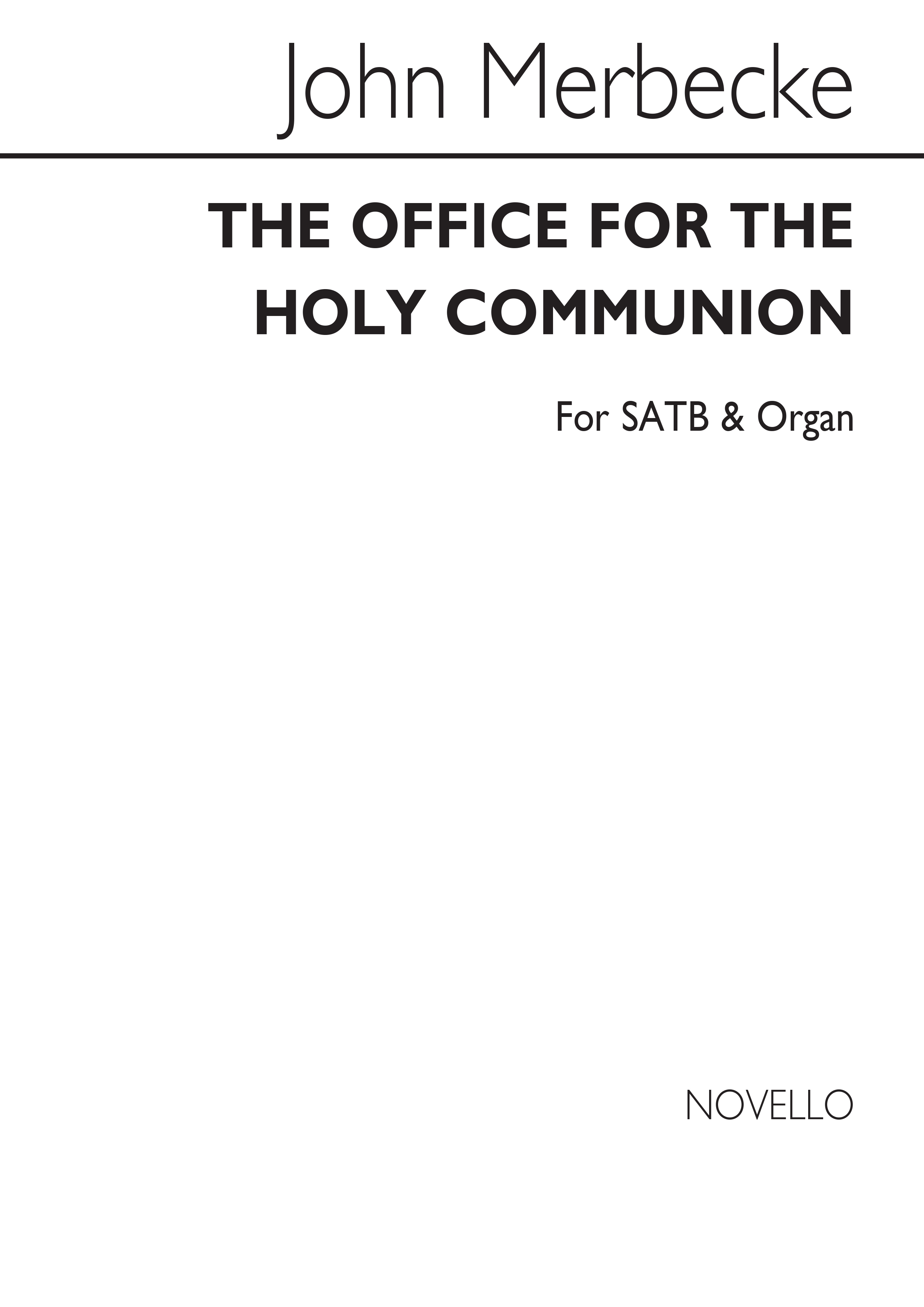 George C. Martin: The Office For The Holy Communion: SATB: Vocal Score