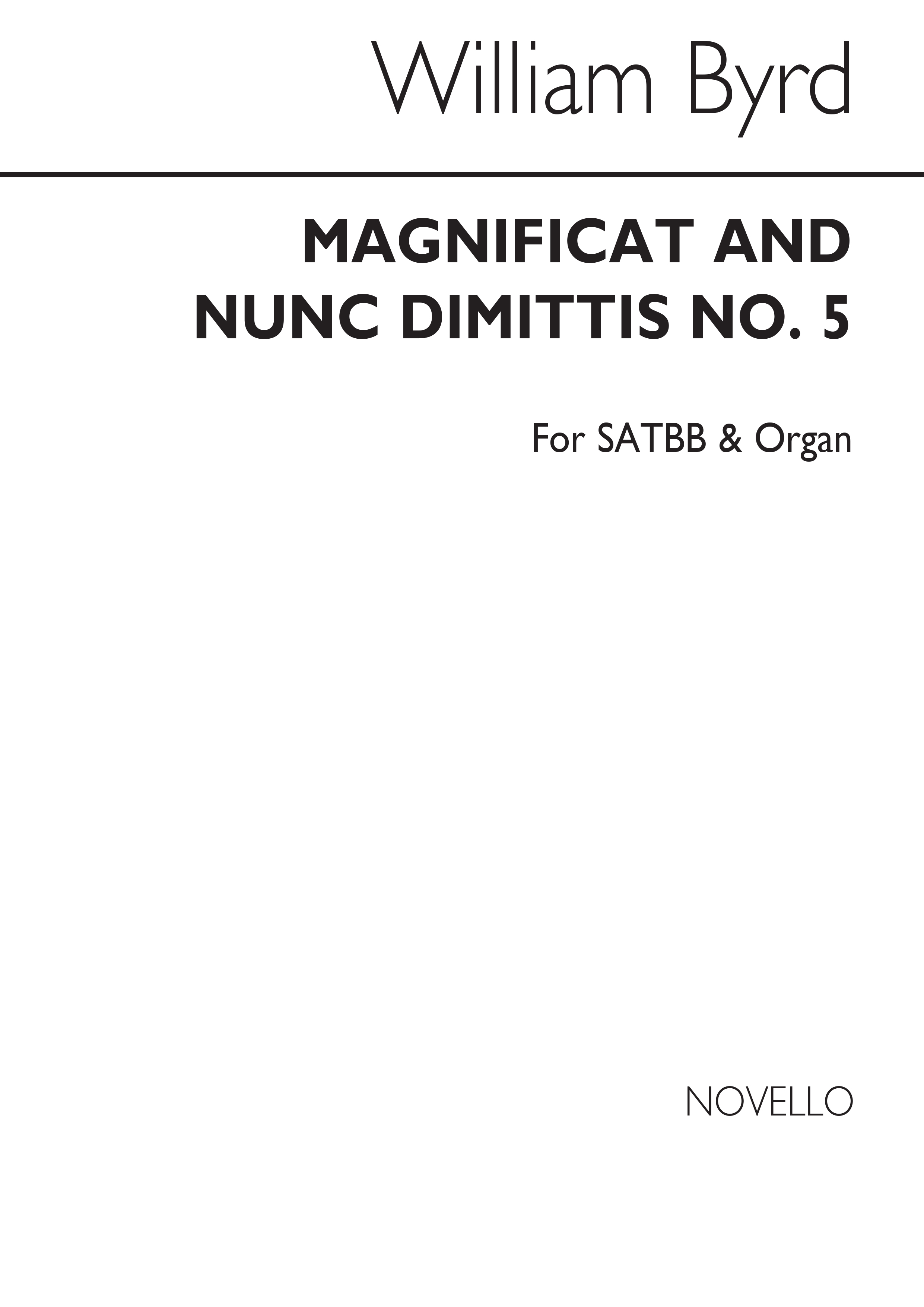 William Byrd: Magnificat And Nunc Dimittis: SATB: Single Sheet