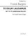 Francis Burgess: Te Deum Laudamus (Ambrosian): Unison Voices: Vocal Score