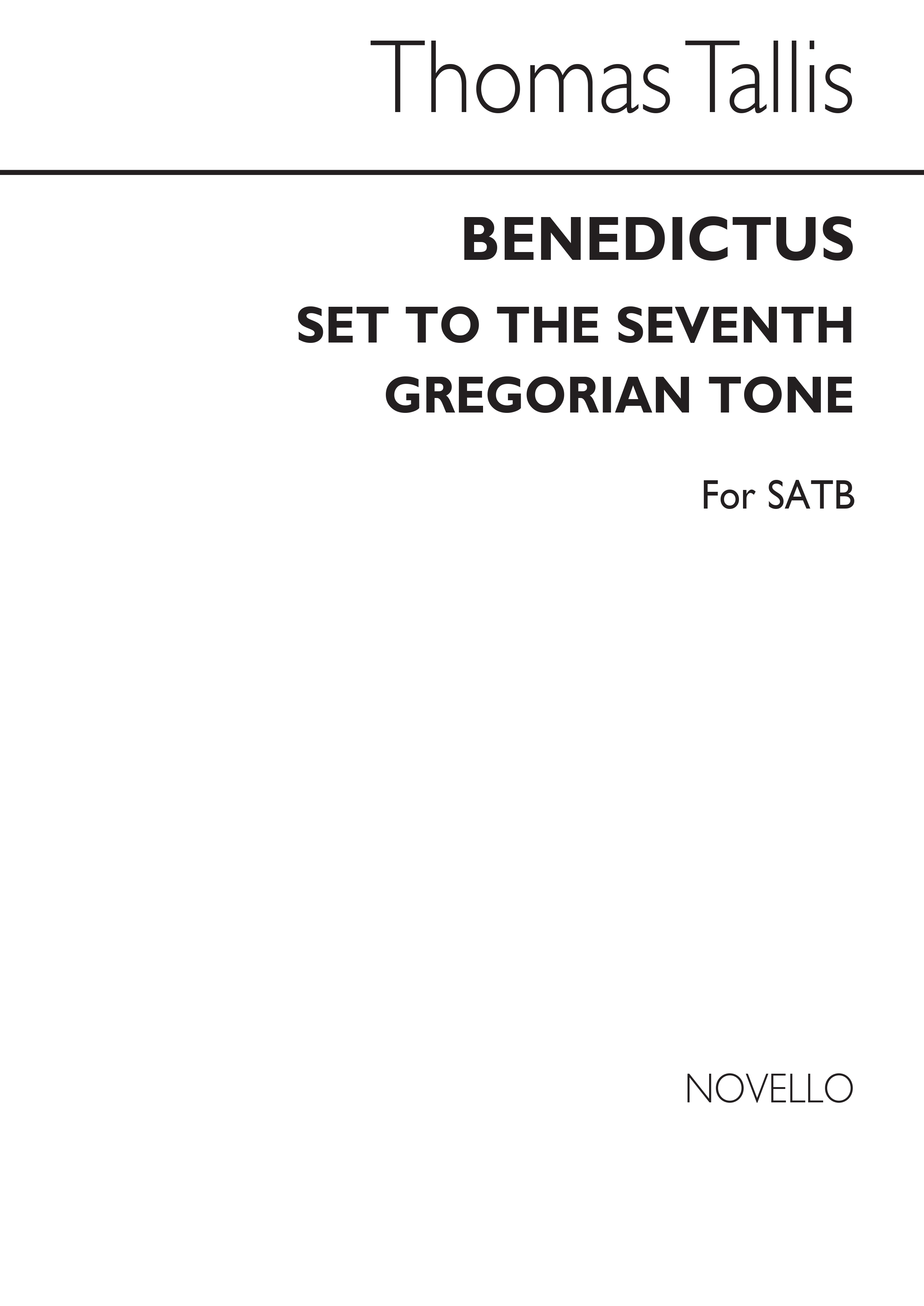 Thomas Tallis: Benedictus In Faux-bourdon (7th Gregorian Tone): SATB: Vocal