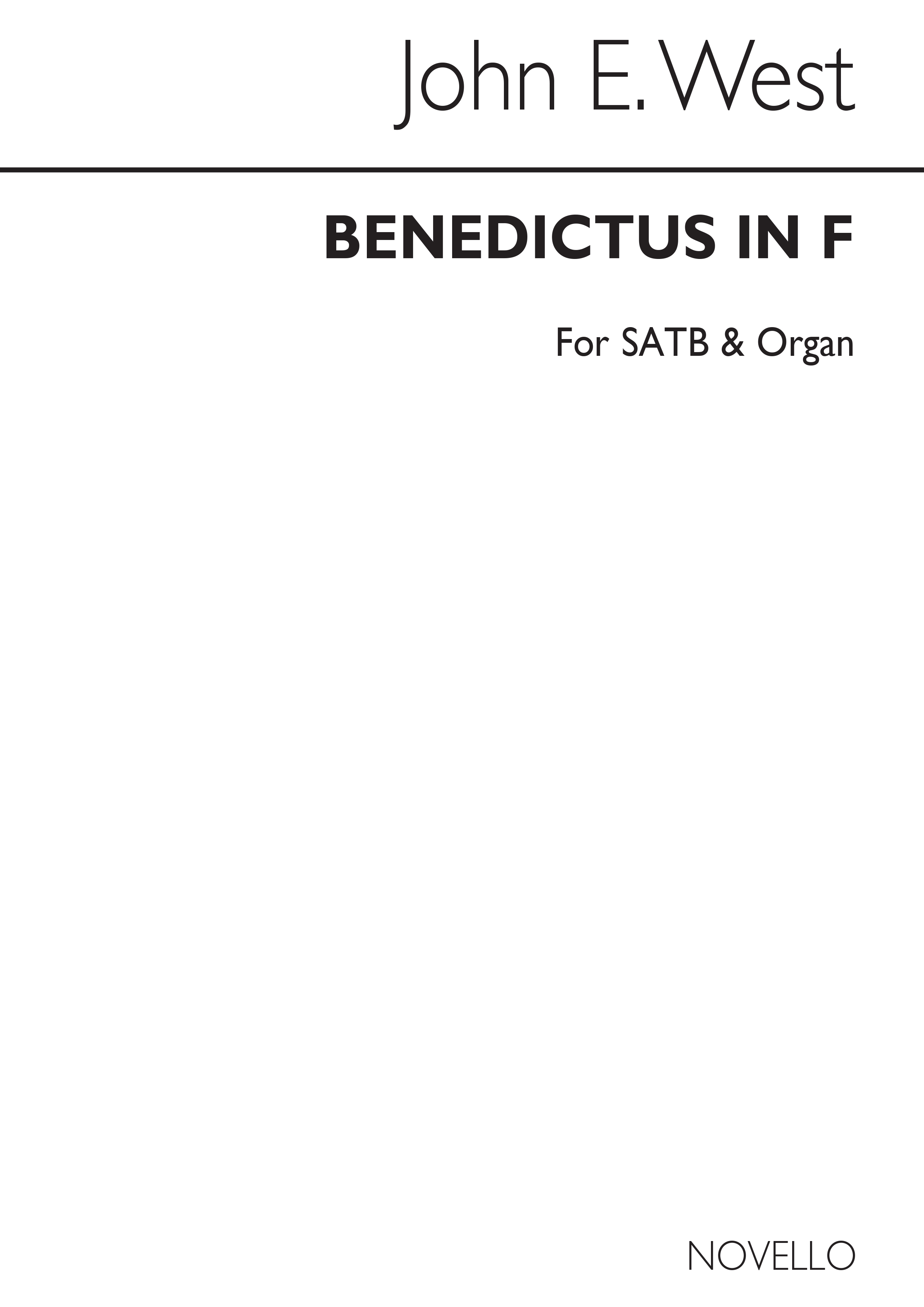 John E. West: Benedictus In F Satb/Organ: SATB: Vocal Score