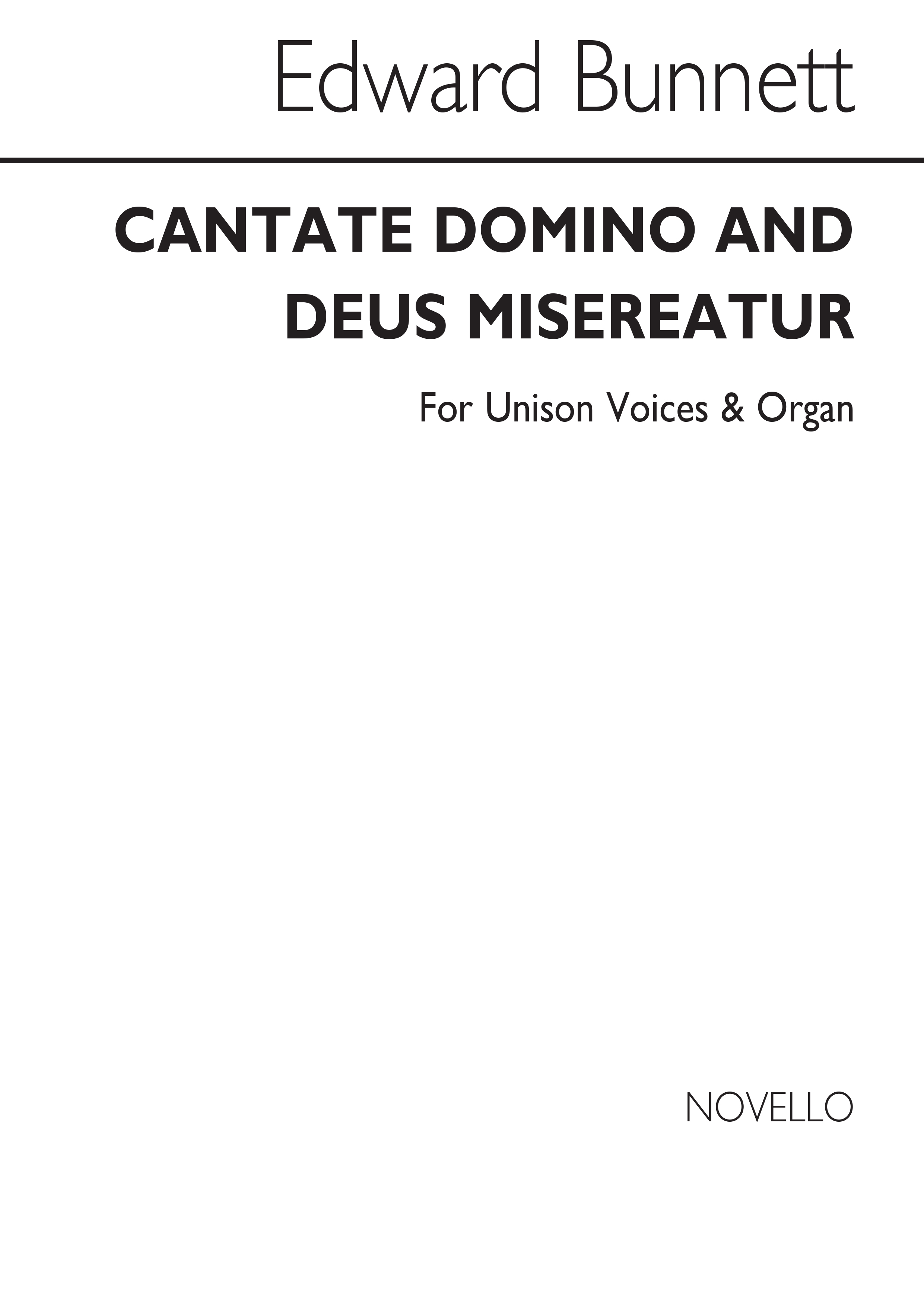 Edward Bunnett: Cantate Domino And Deus Misereatur In E: SATB: Vocal Score