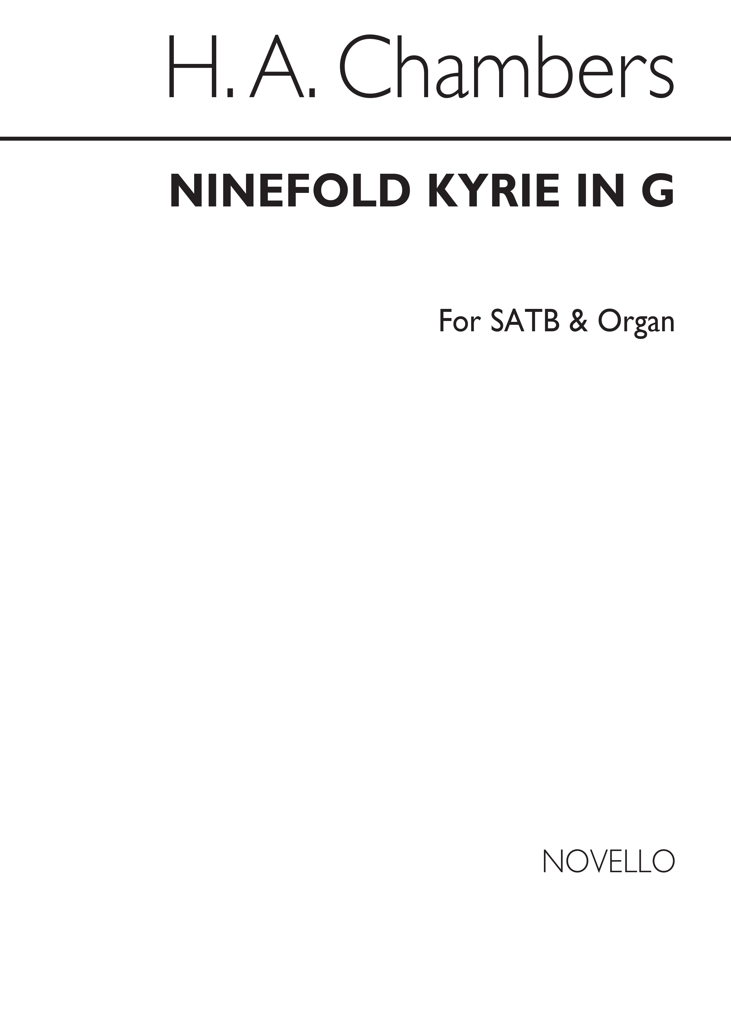 H.A. Chambers: Ninefold Kyrie In G: SATB: Vocal Score