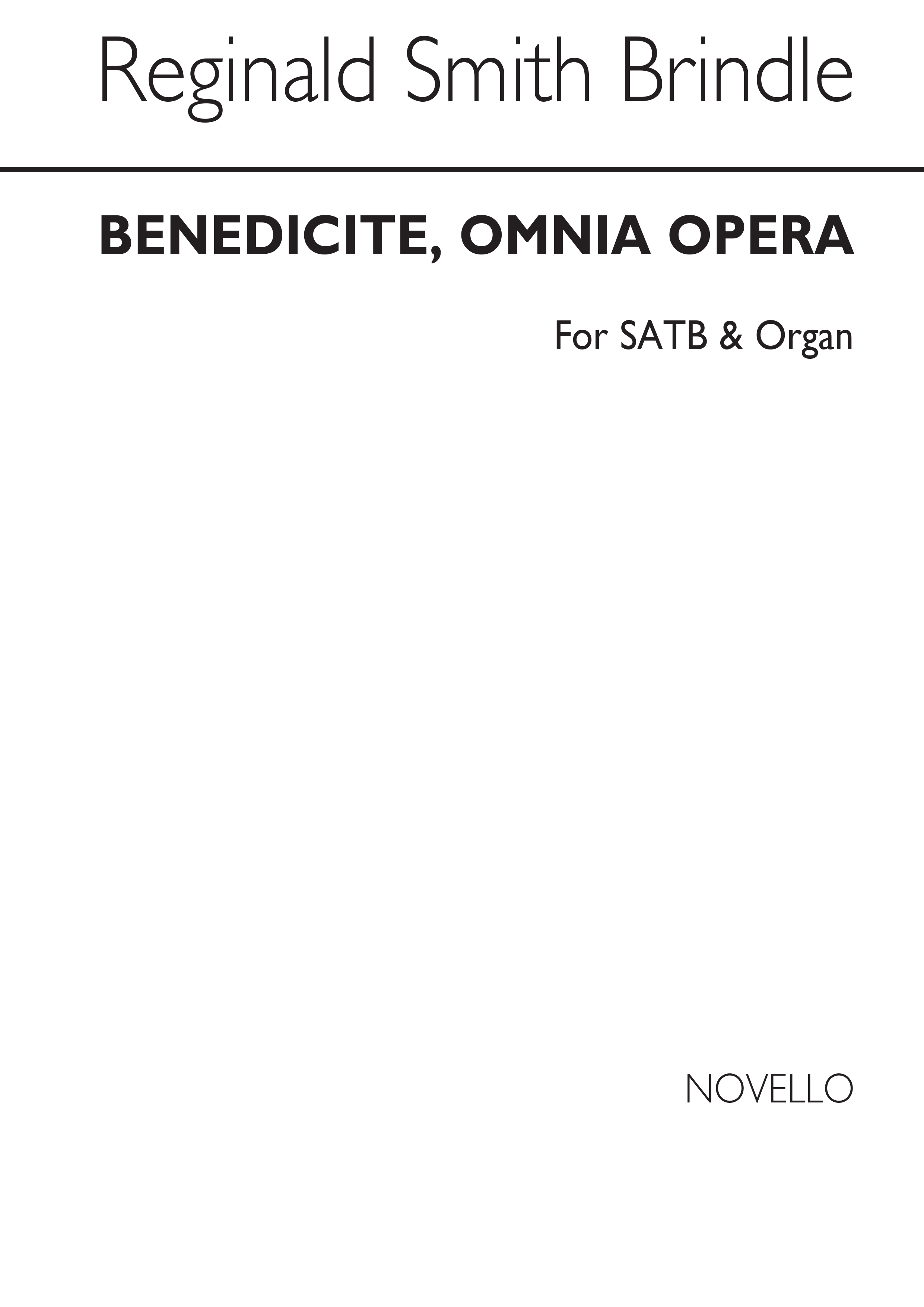 Reginald Smith Brindle: Benedicite Omnia Opera: SATB: Vocal Score