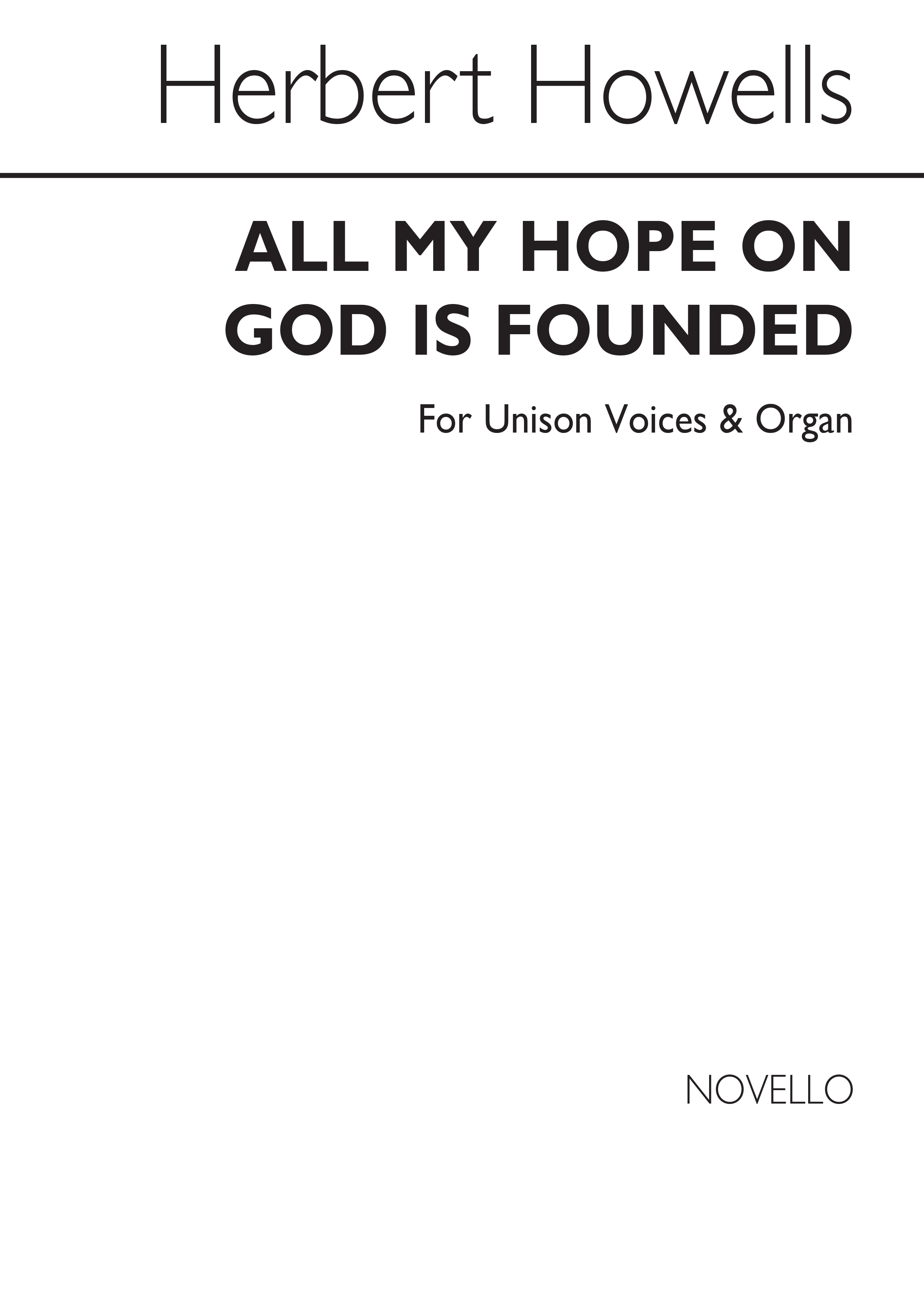 Herbert Howells: All My Hope On God Is Founded (Piano): Voice: Vocal Score