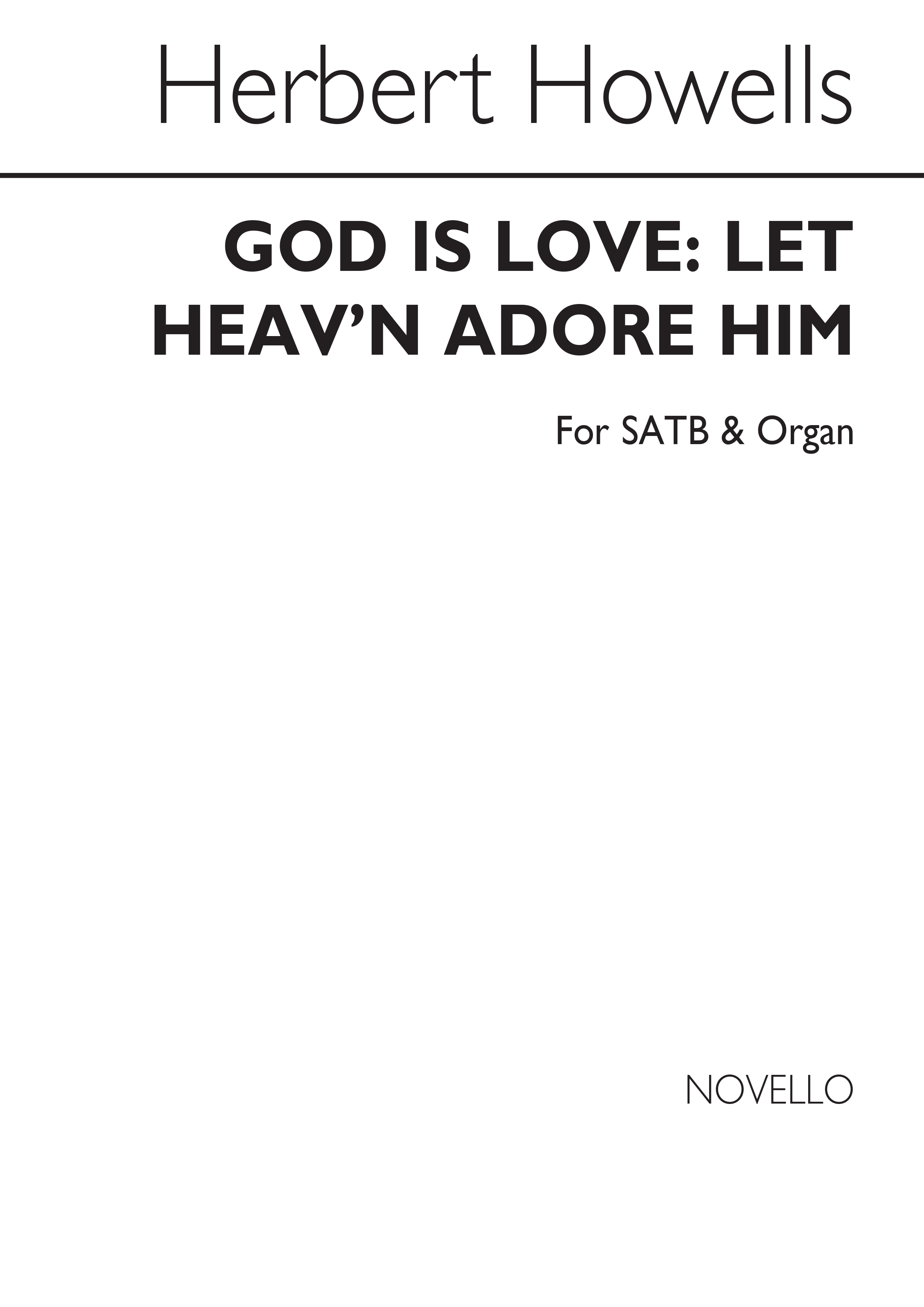 Herbert Howells: God Is Love (Hymn): SATB: Vocal Score