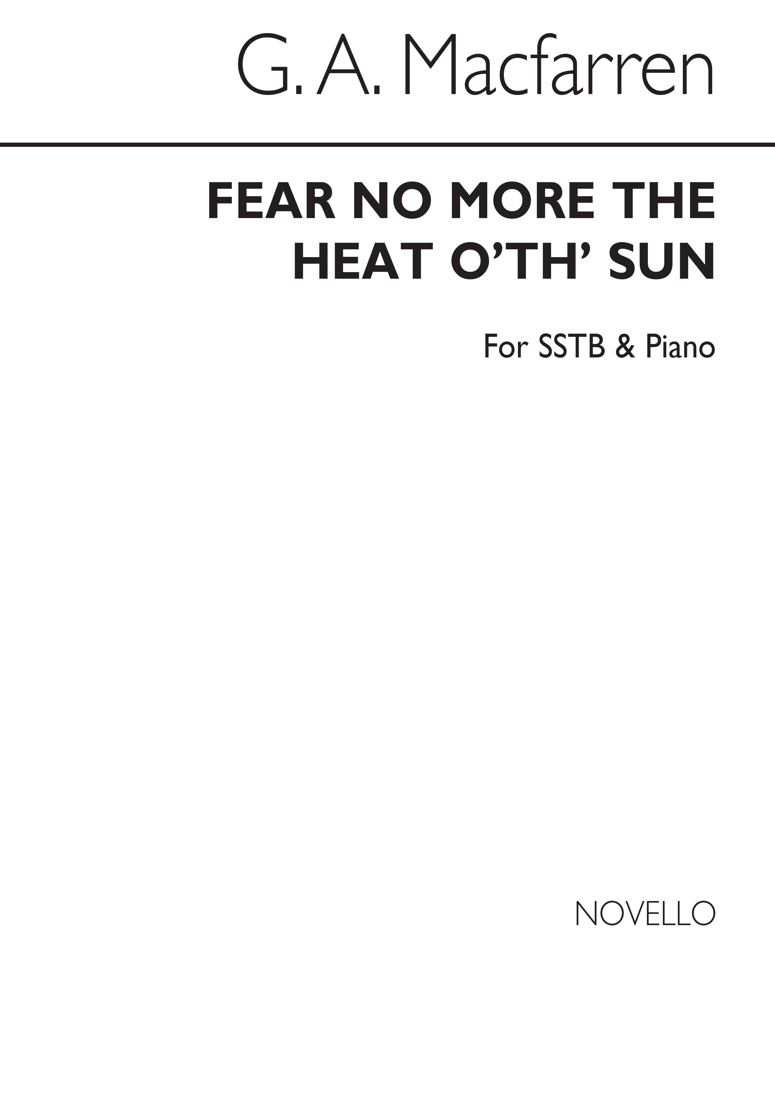 George Alexander MacFarren: Fear No More The Heat O' Th' Sun