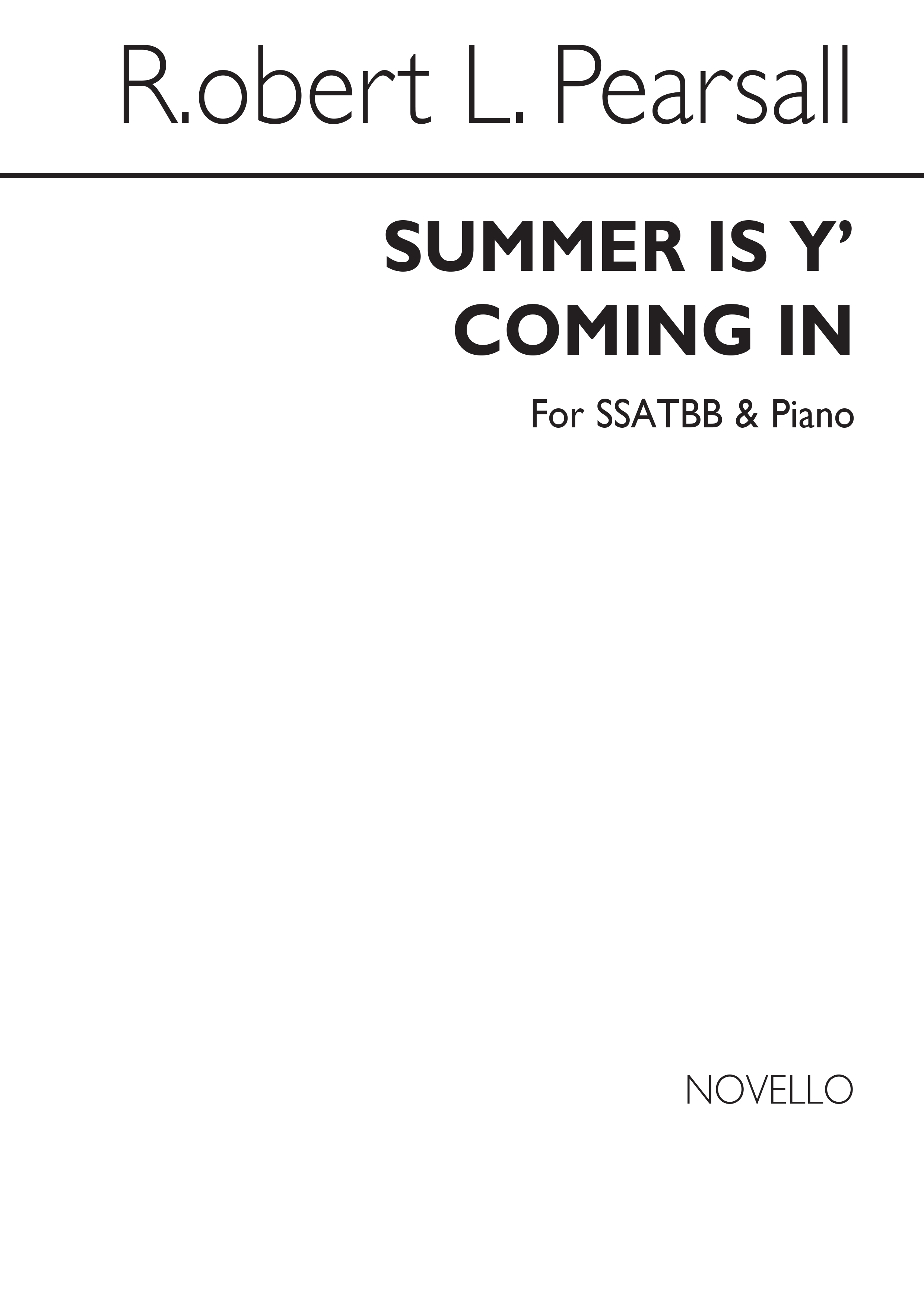 Robert Pearsall: Summer Is Y' Coming In: SATB: Vocal Score