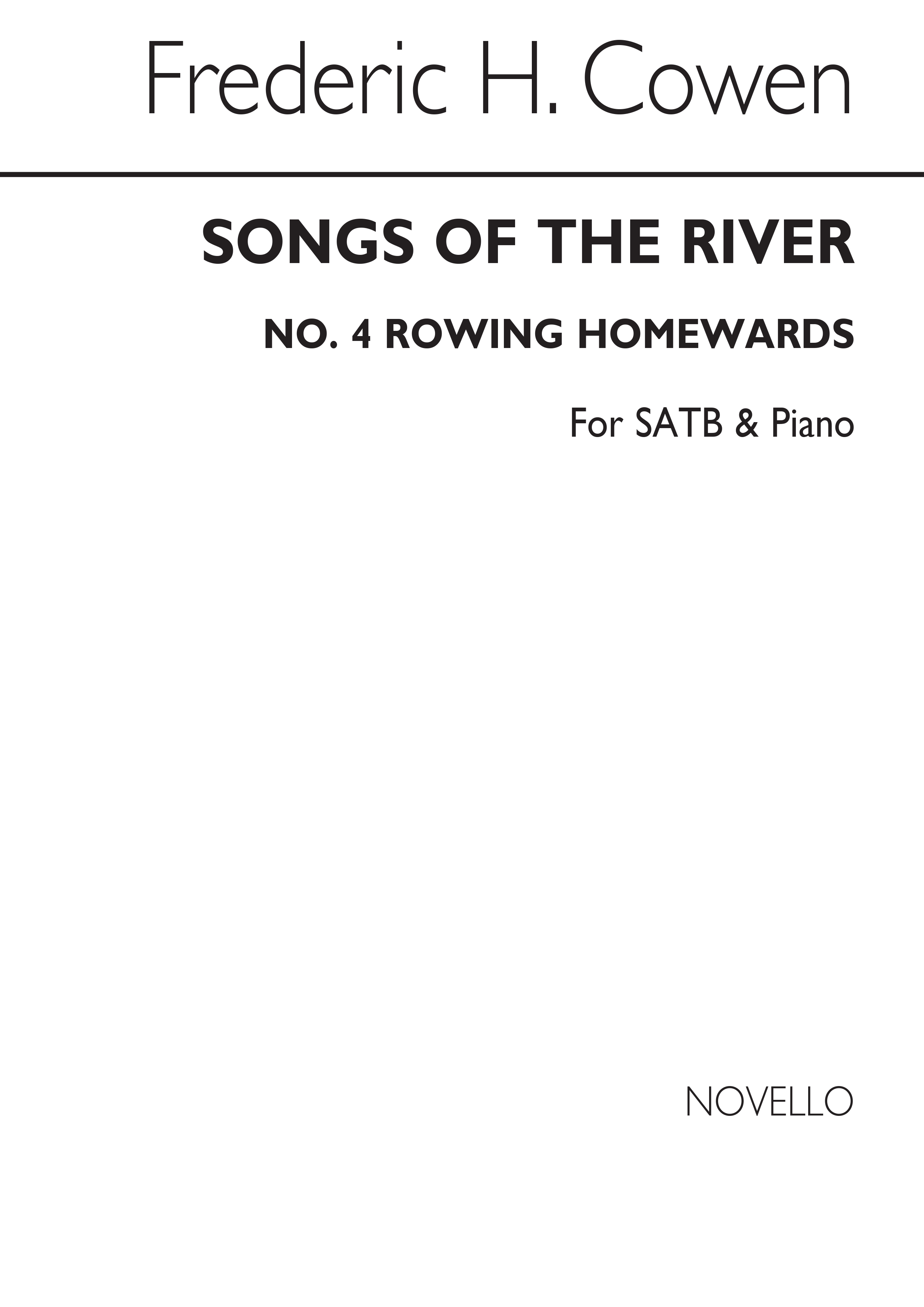 Frederic H. Cowen: Songs Of The River No.4 Rowing Homewards: SATB: Vocal Score