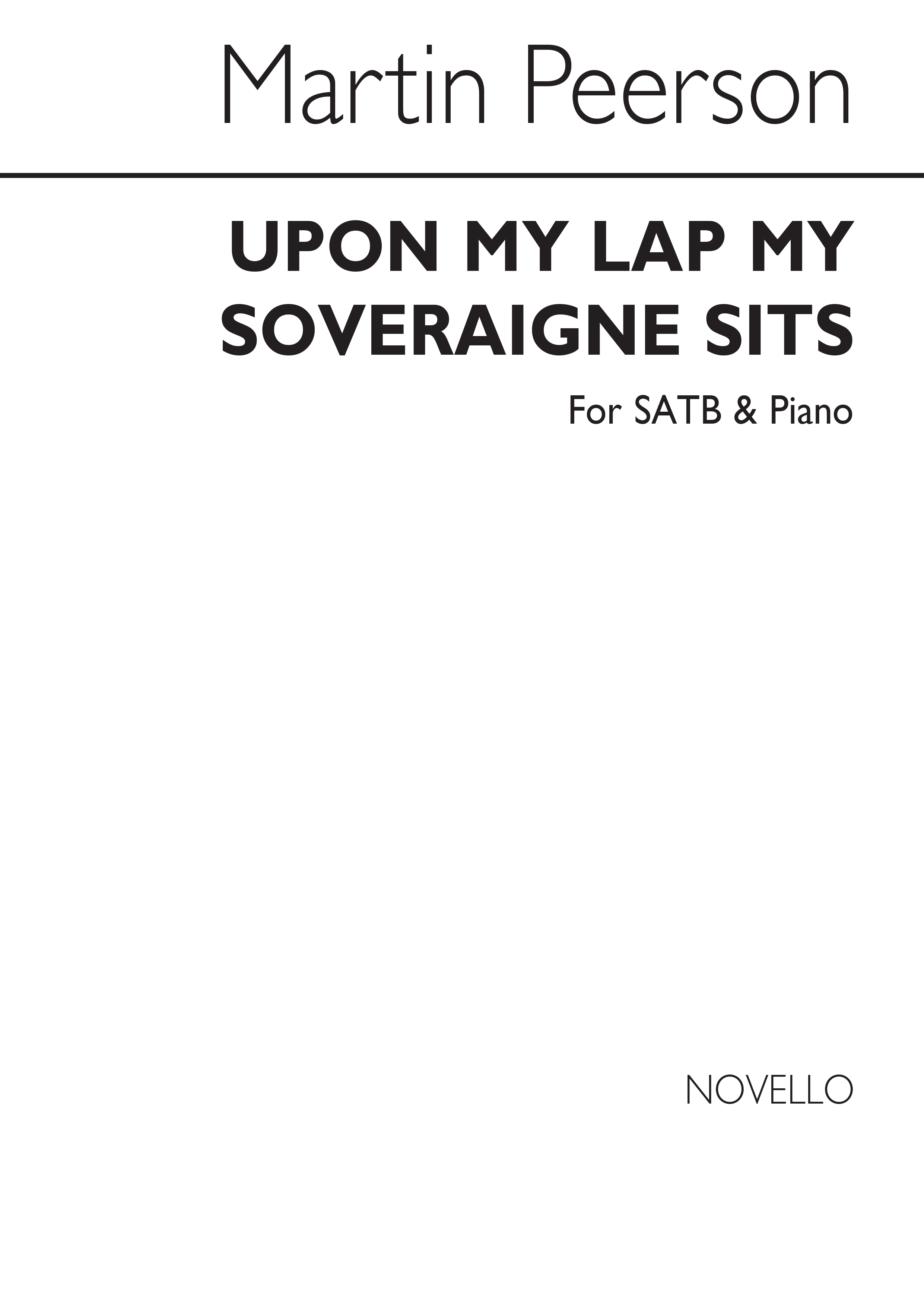 M. Peerson: Upon My Lap My Soveraigne Sits: SATB: Vocal Score