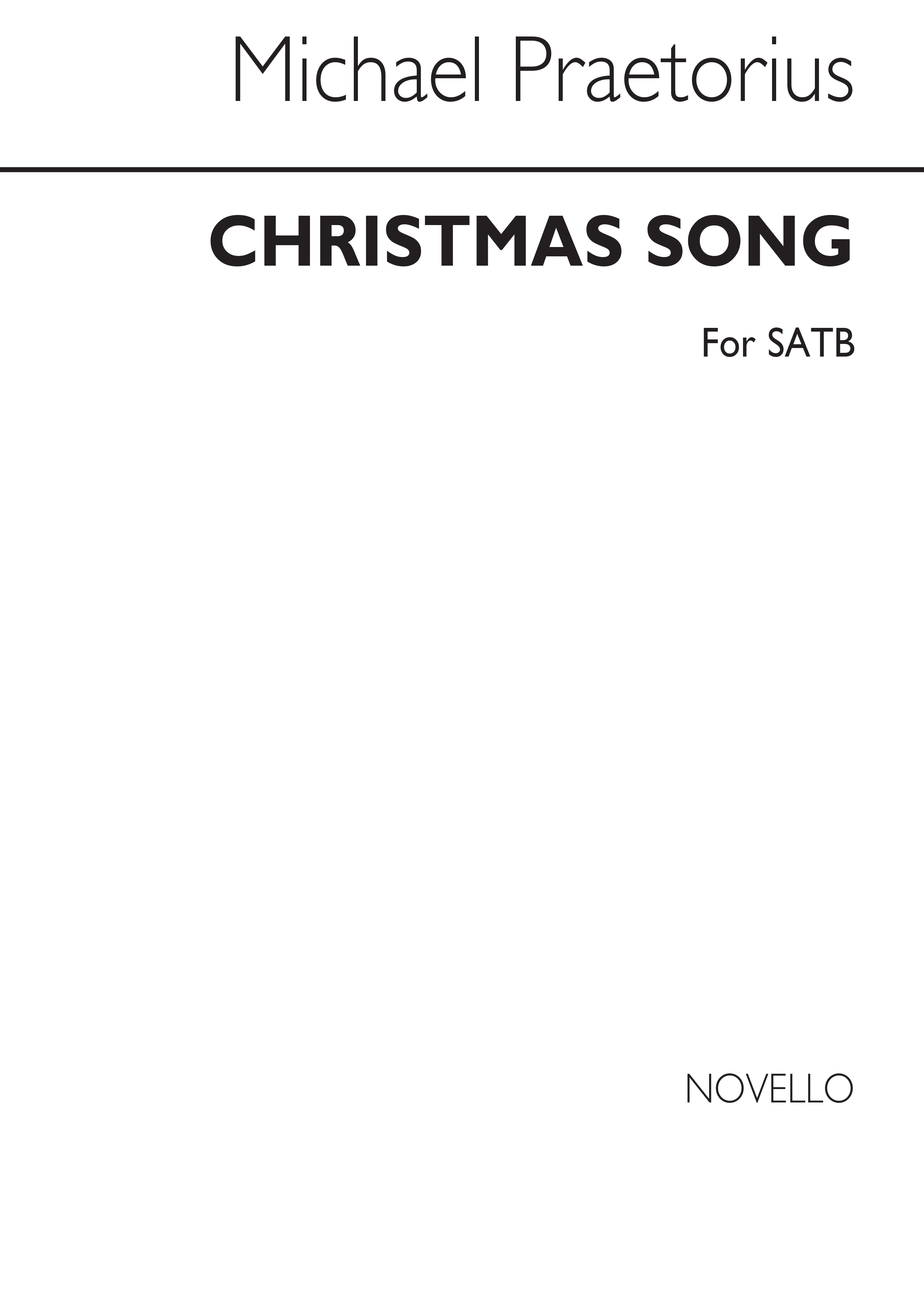 Michael Praetorius: Christmas Song: SATB: Vocal Score