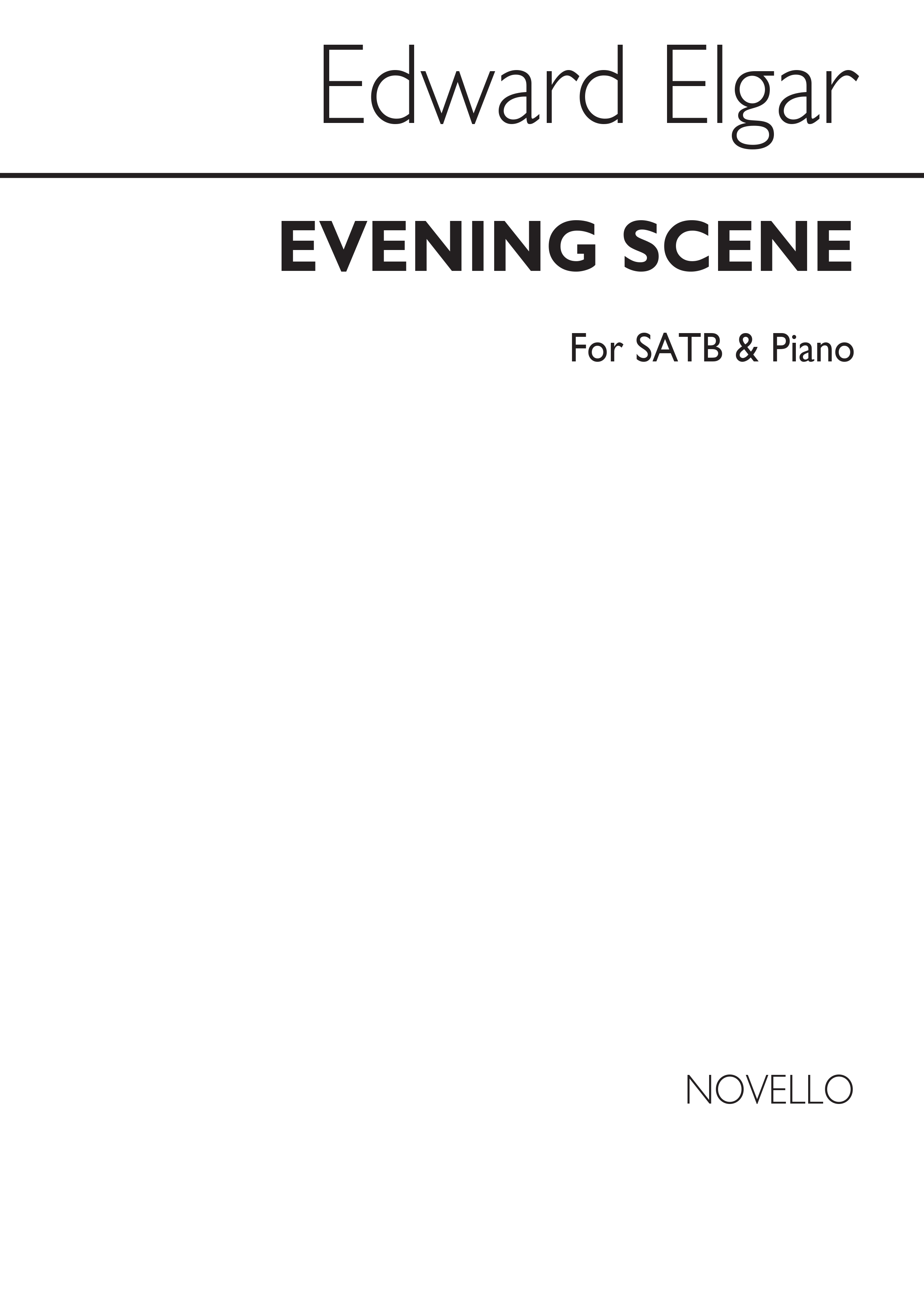 Edward Elgar: Evening Scene: SATB: Vocal Score