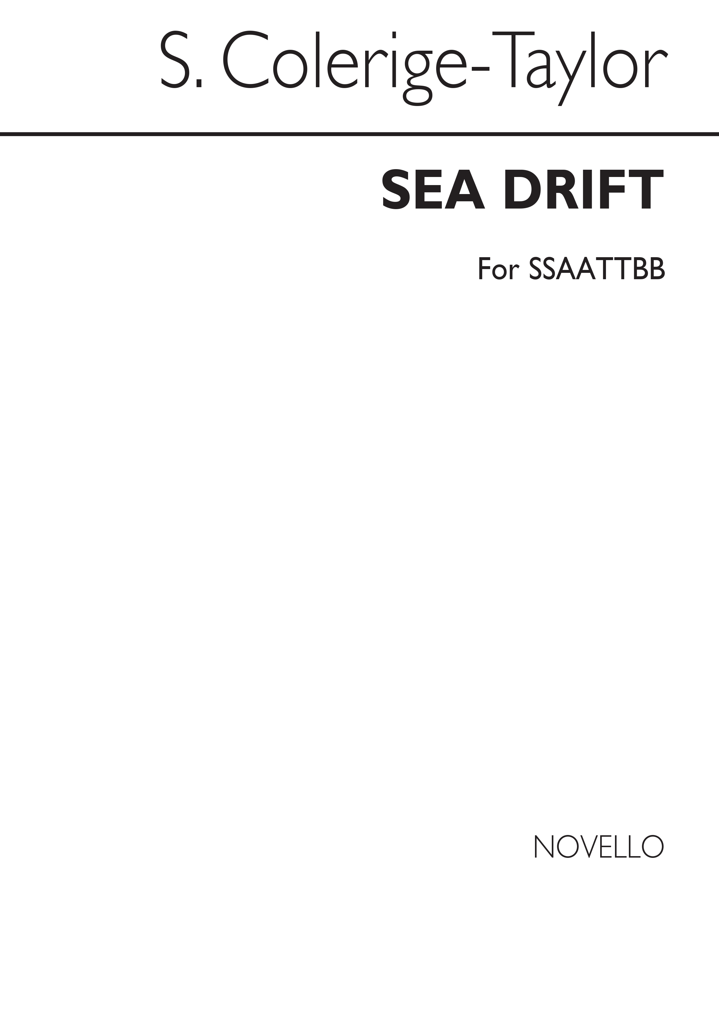 Samuel Coleridge-Taylor: Sea Drift: SATB: Vocal Score