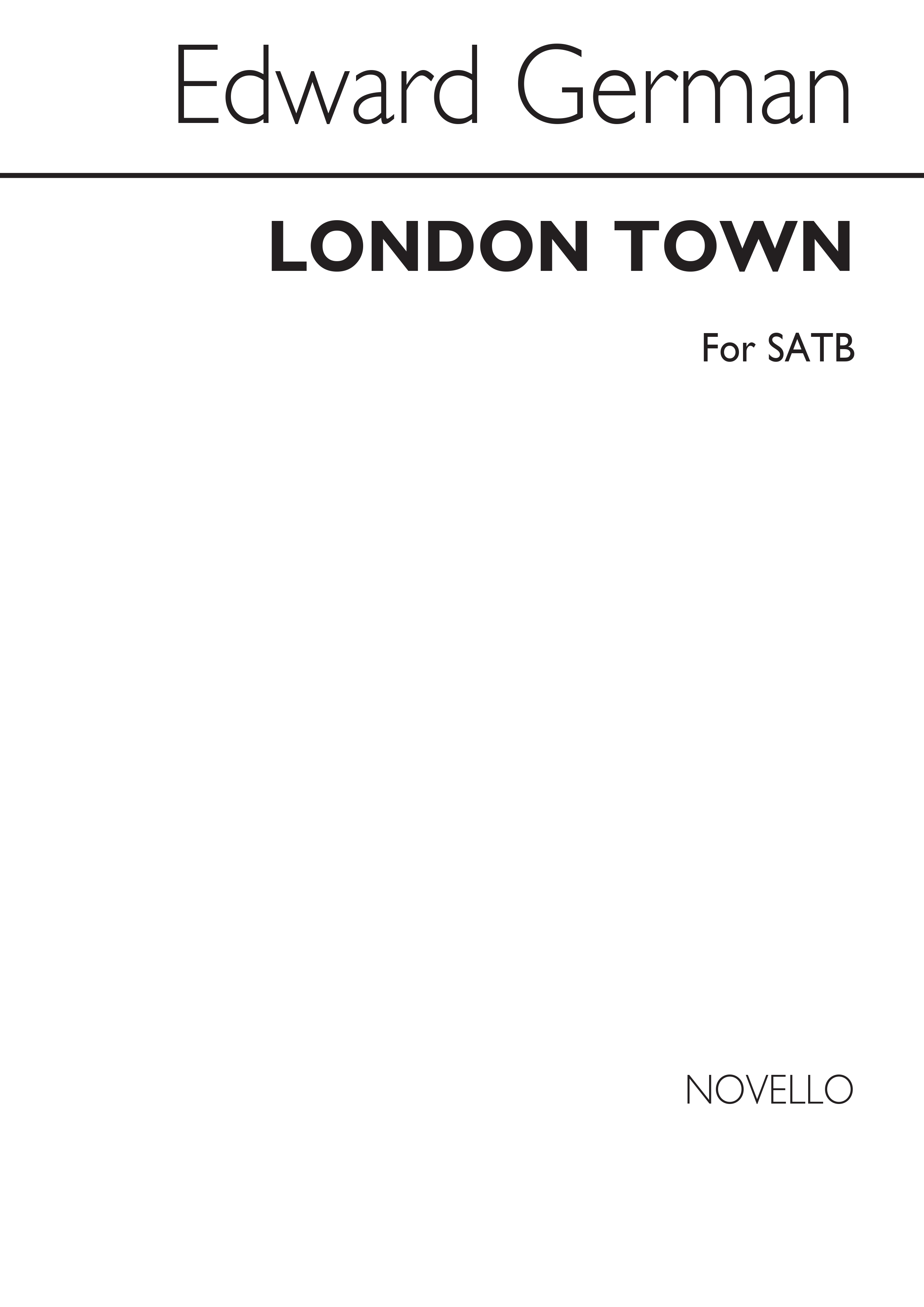 Edward German: London Town: SATB: Vocal Score