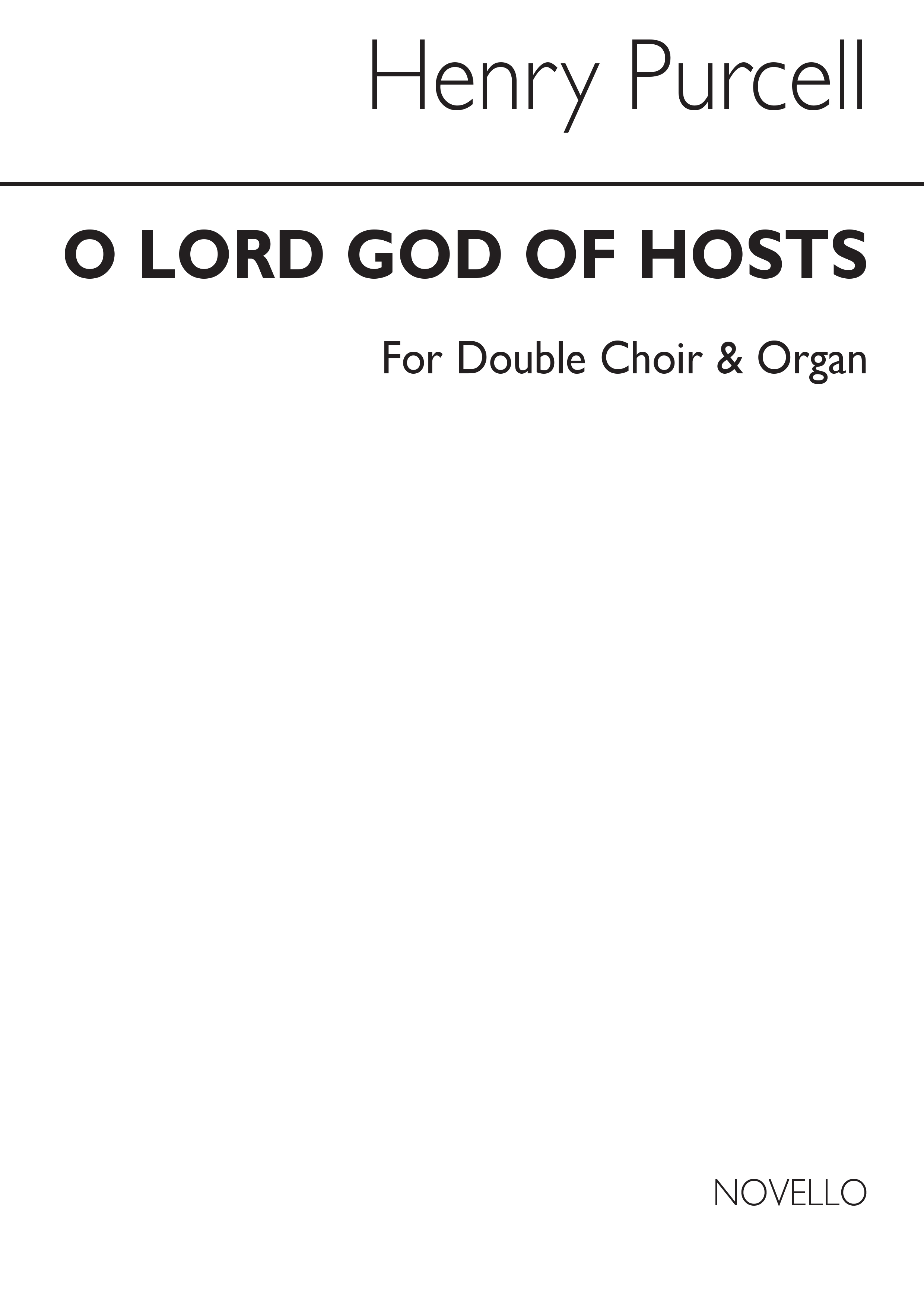 Henry Purcell: O Lord God Of Hosts: SATB: Vocal Score