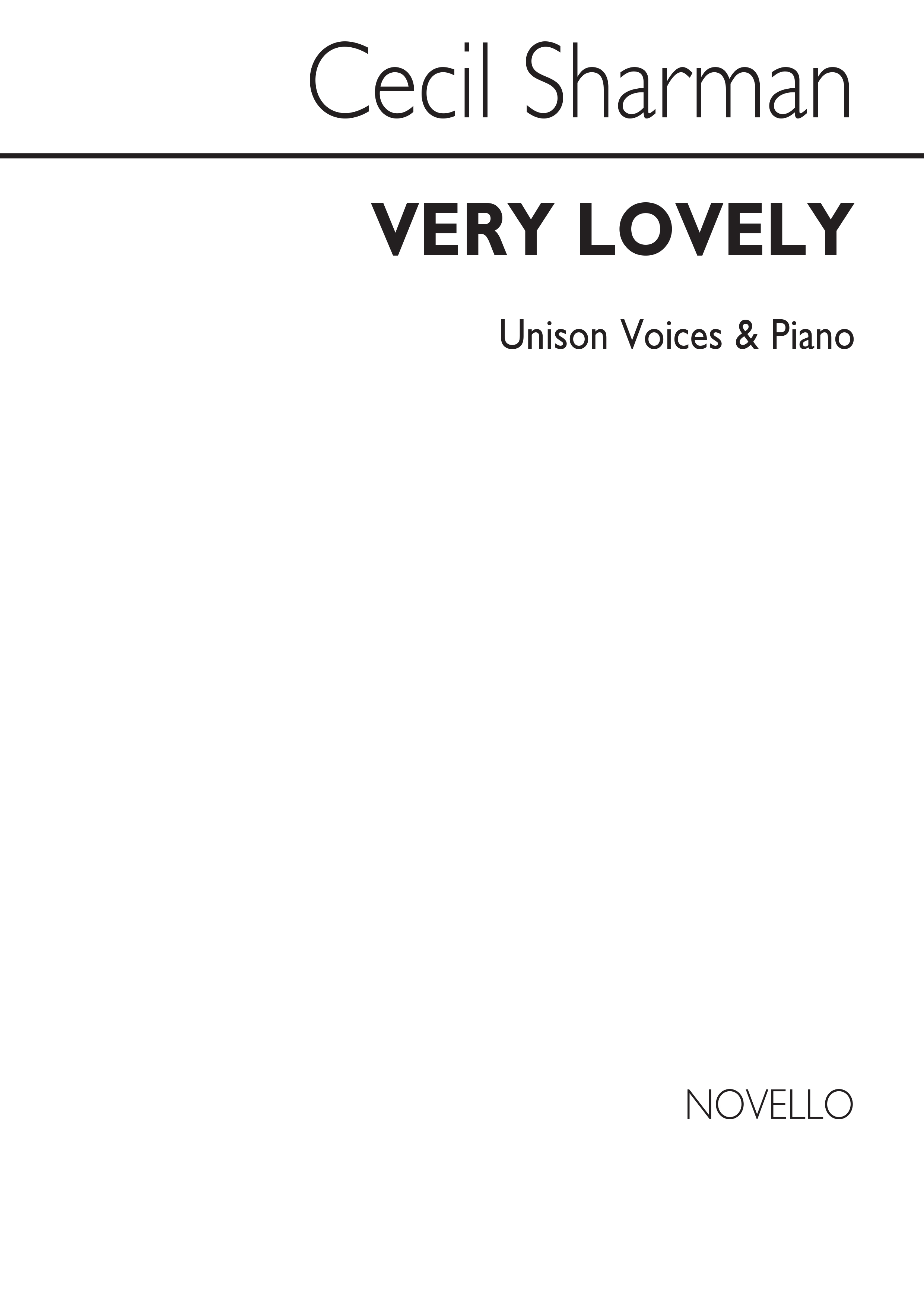 Cecil Sharman: Very Lovely: Voice: Vocal Score
