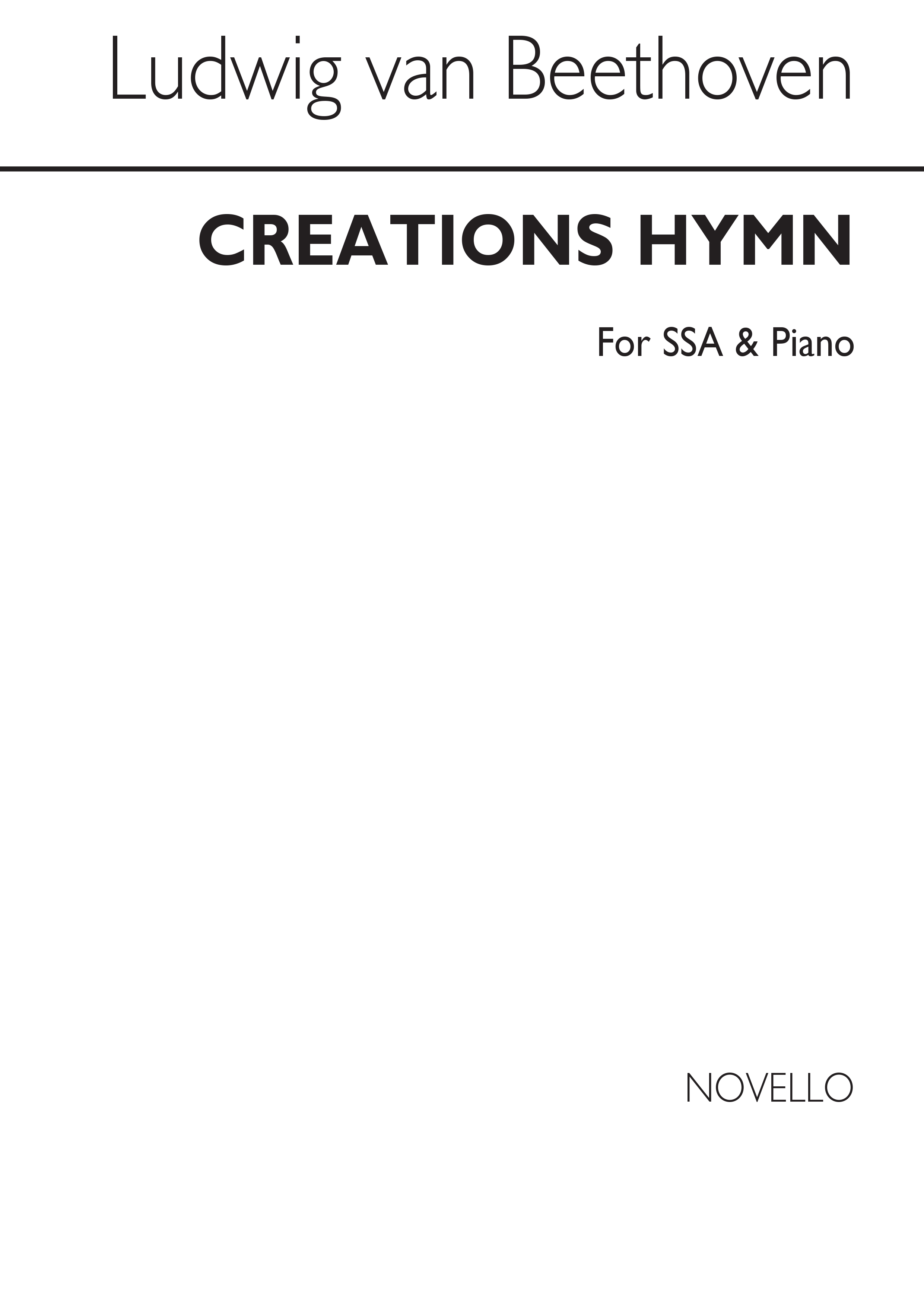 Ludwig van Beethoven: Beethoven Creations Hymn: SSA: Vocal Score