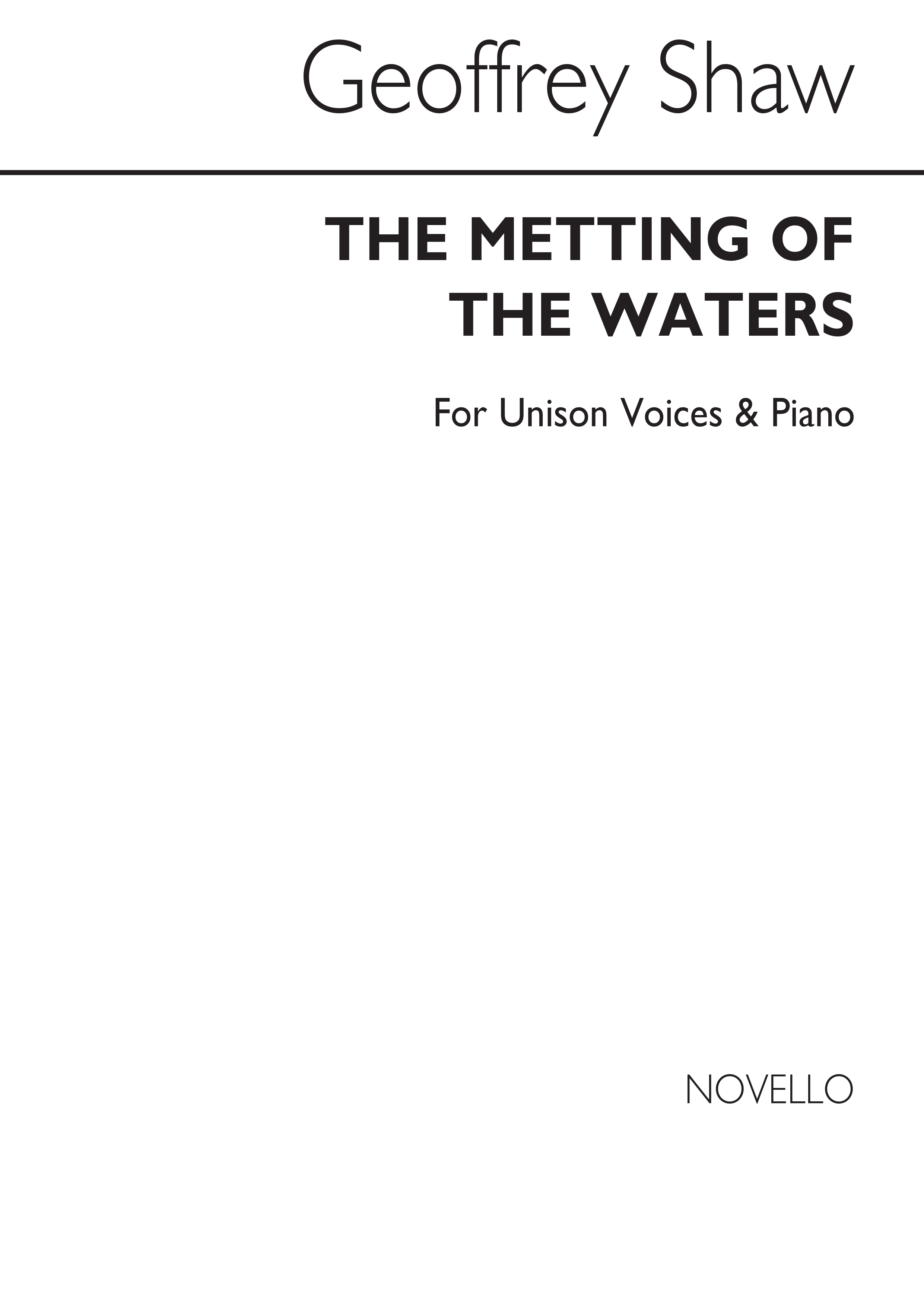 G. Shaw: The Meeting Of The Waters: Voice: Vocal Score