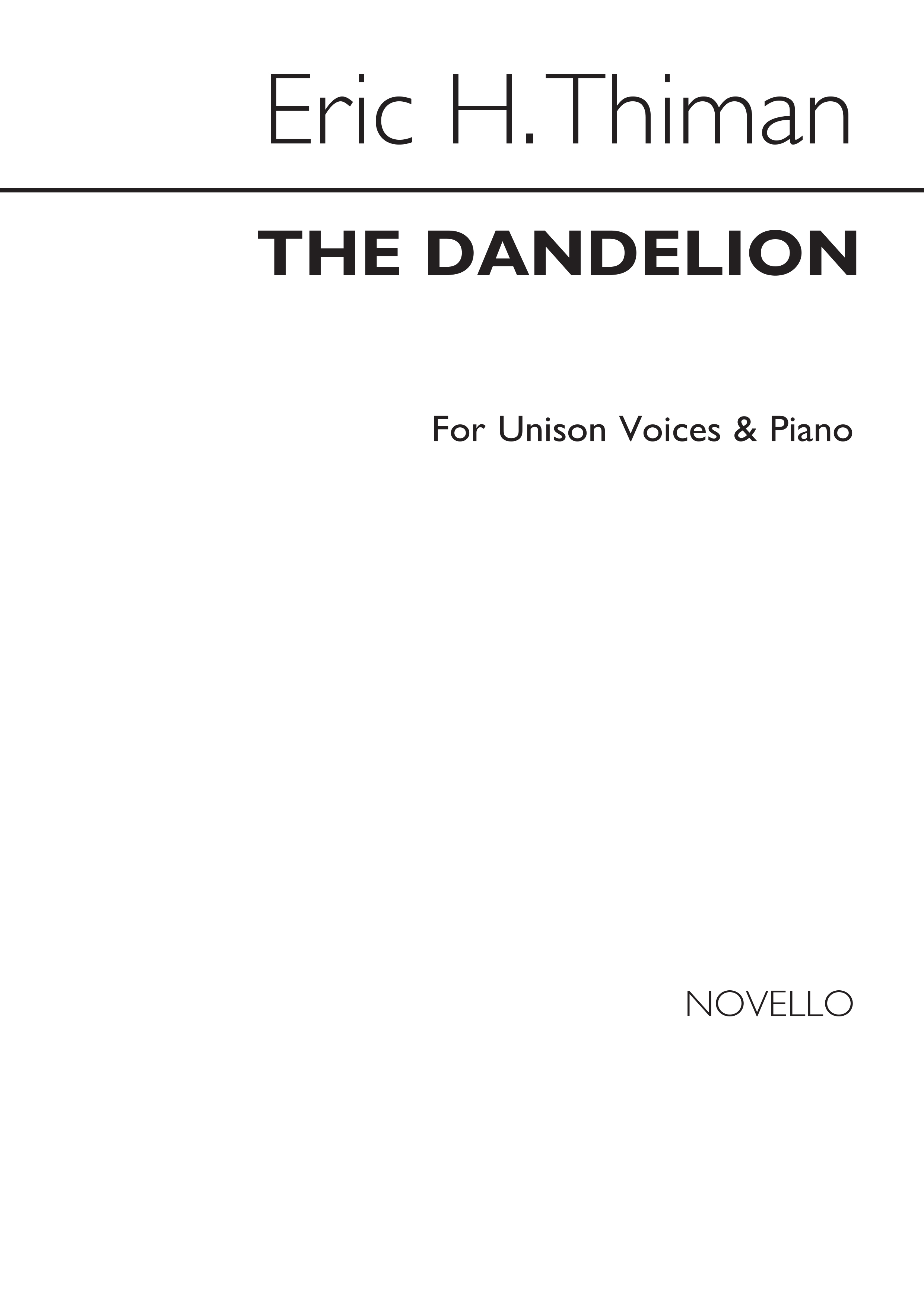Eric Thiman: The Dandelion: Voice: Instrumental Work