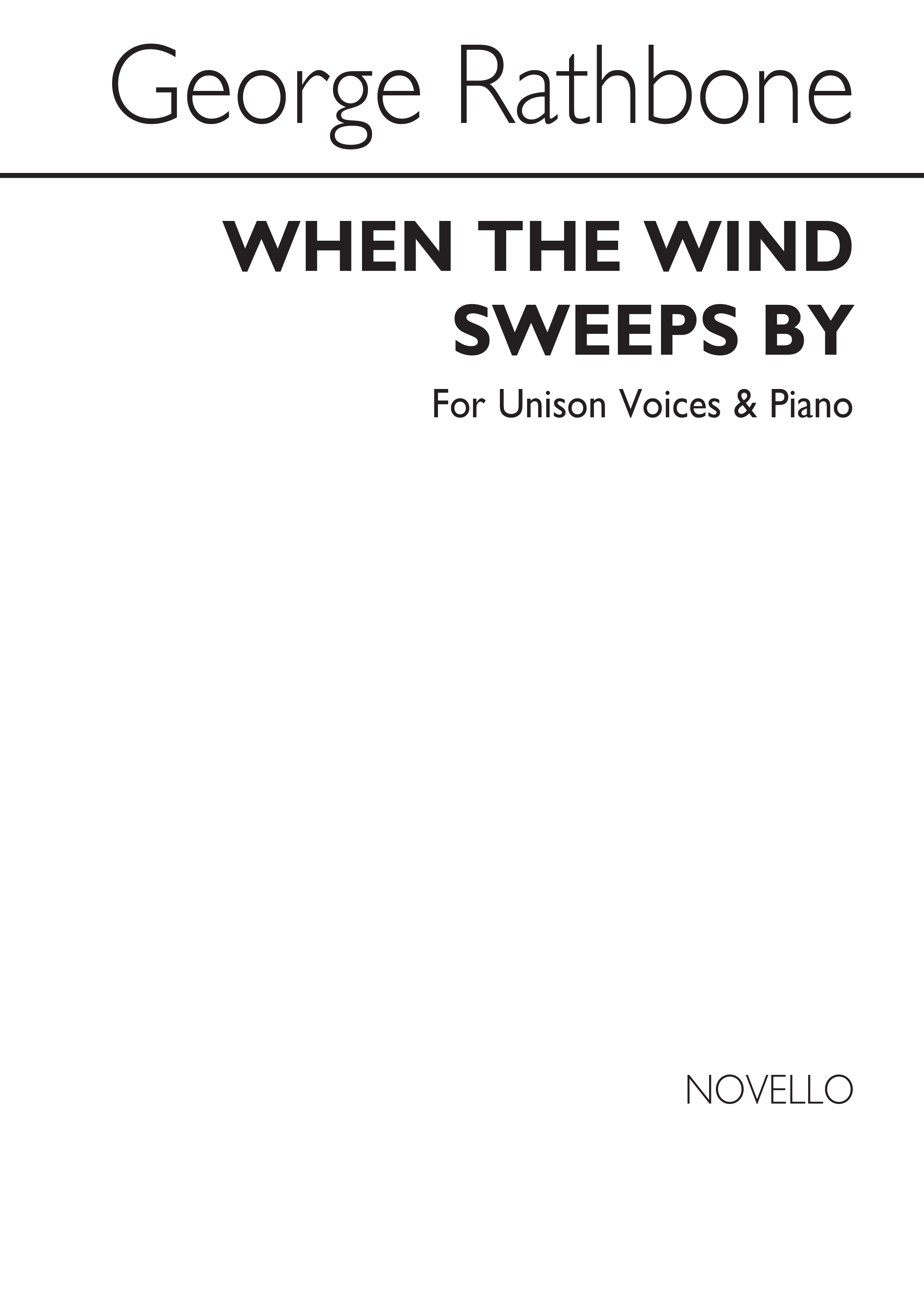 George Rathbone: When The Wind Sweeps By: Voice: Vocal Score