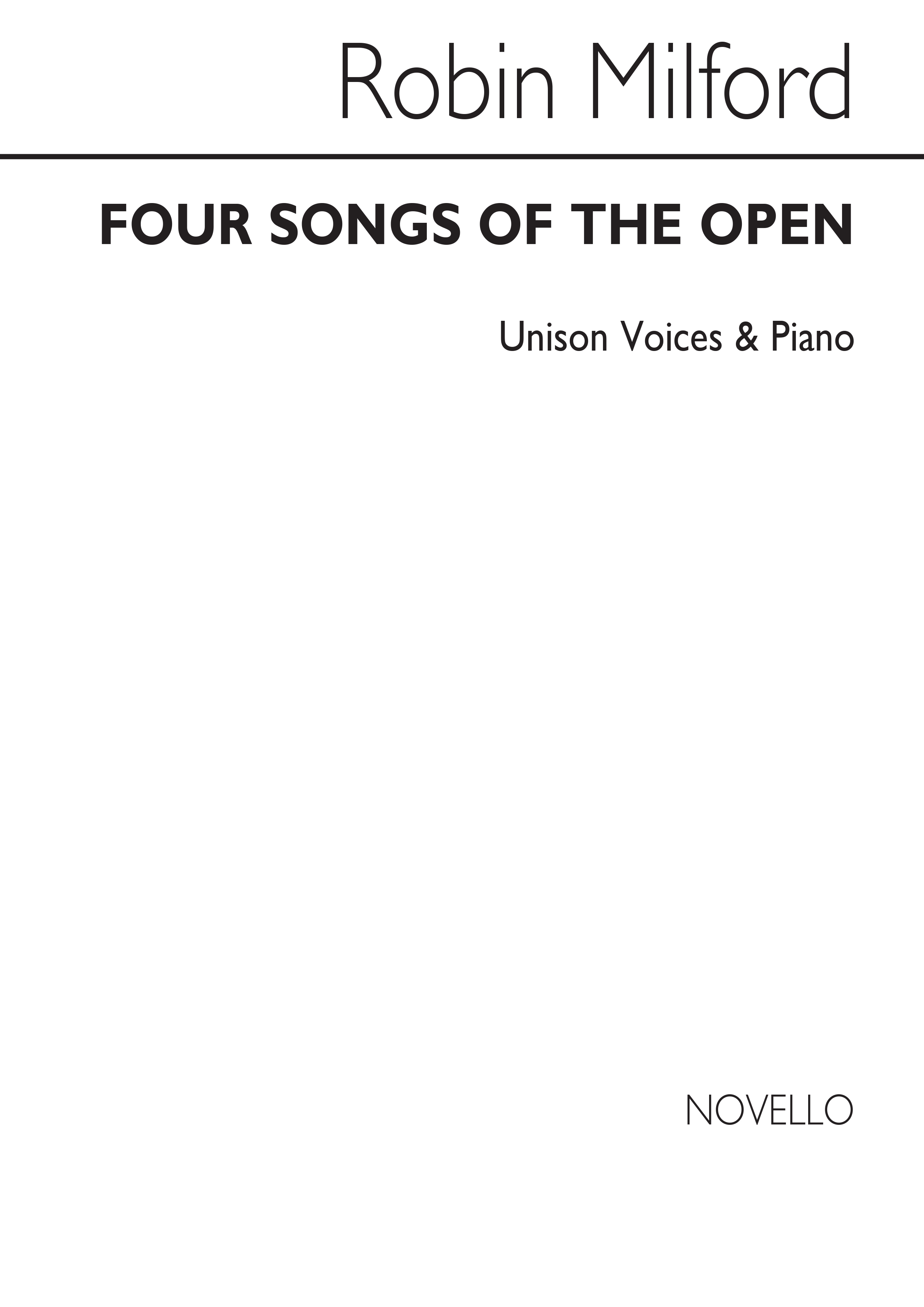 Robin Milford: Coridon's Song Op45 No.4 Piano: Voice: Vocal Score