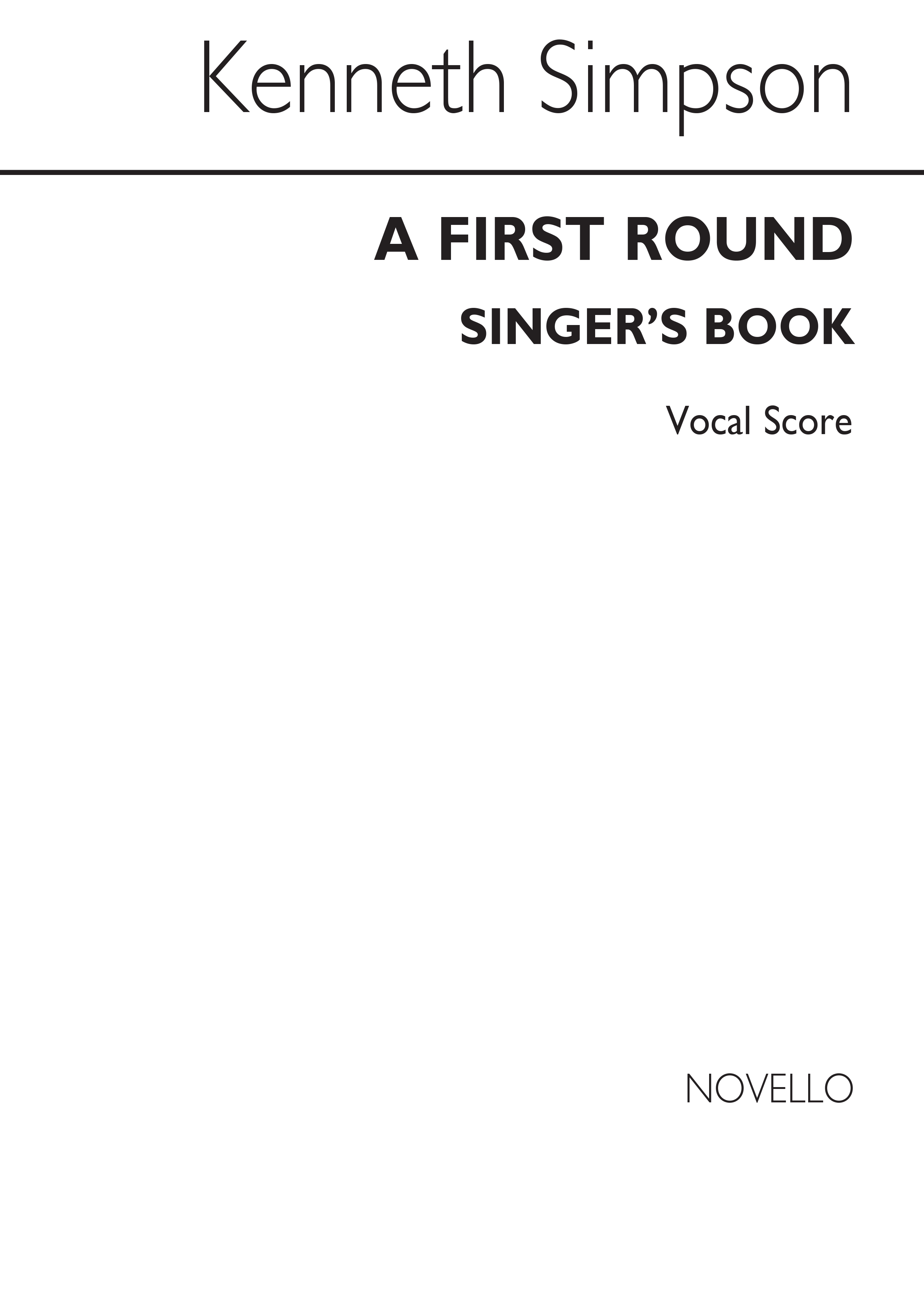 A First Round Book Singer's Book: Voice: Vocal Album