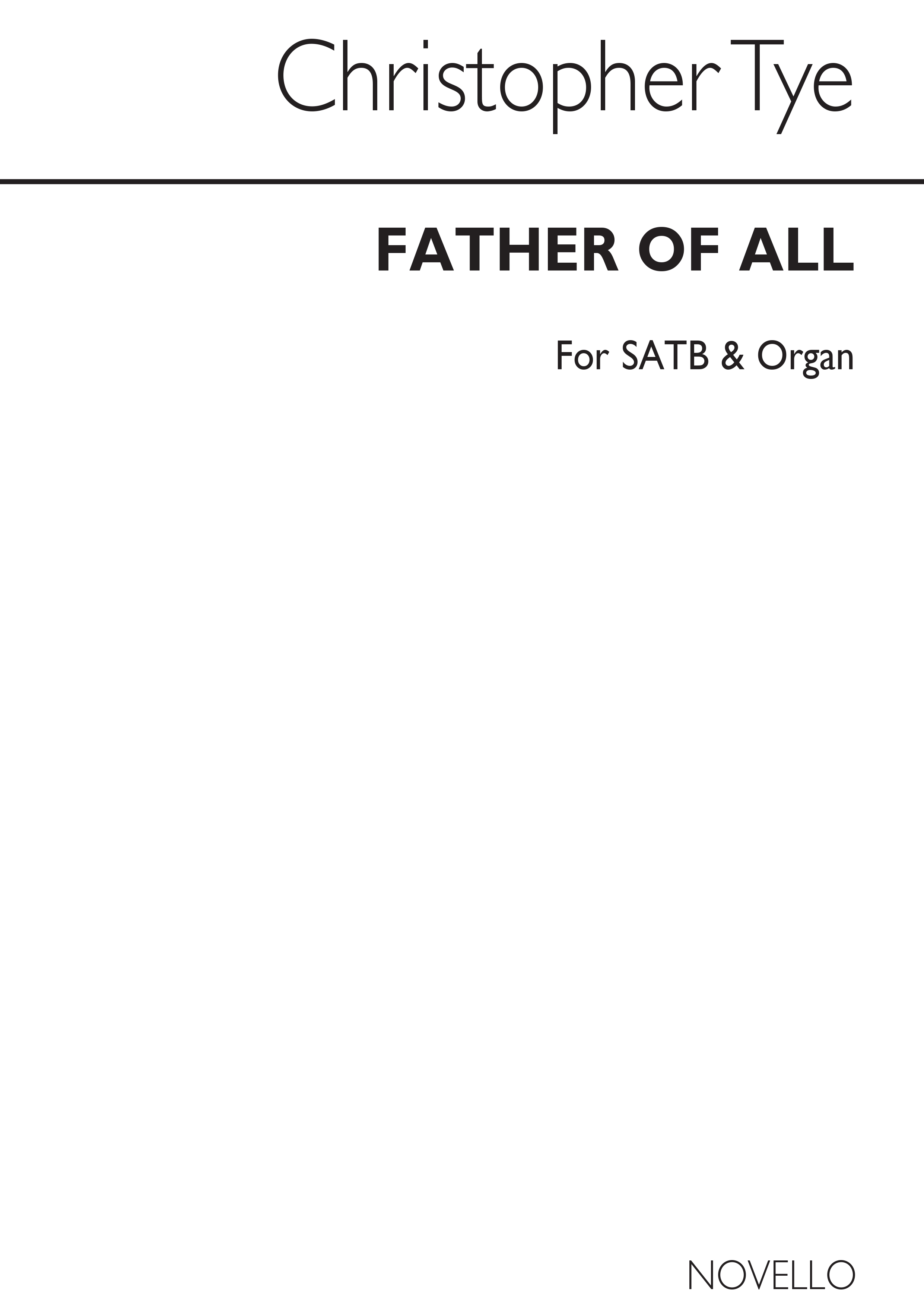 Christopher Tye: Father Of All (Short Anthems 135): SATB: Vocal Score