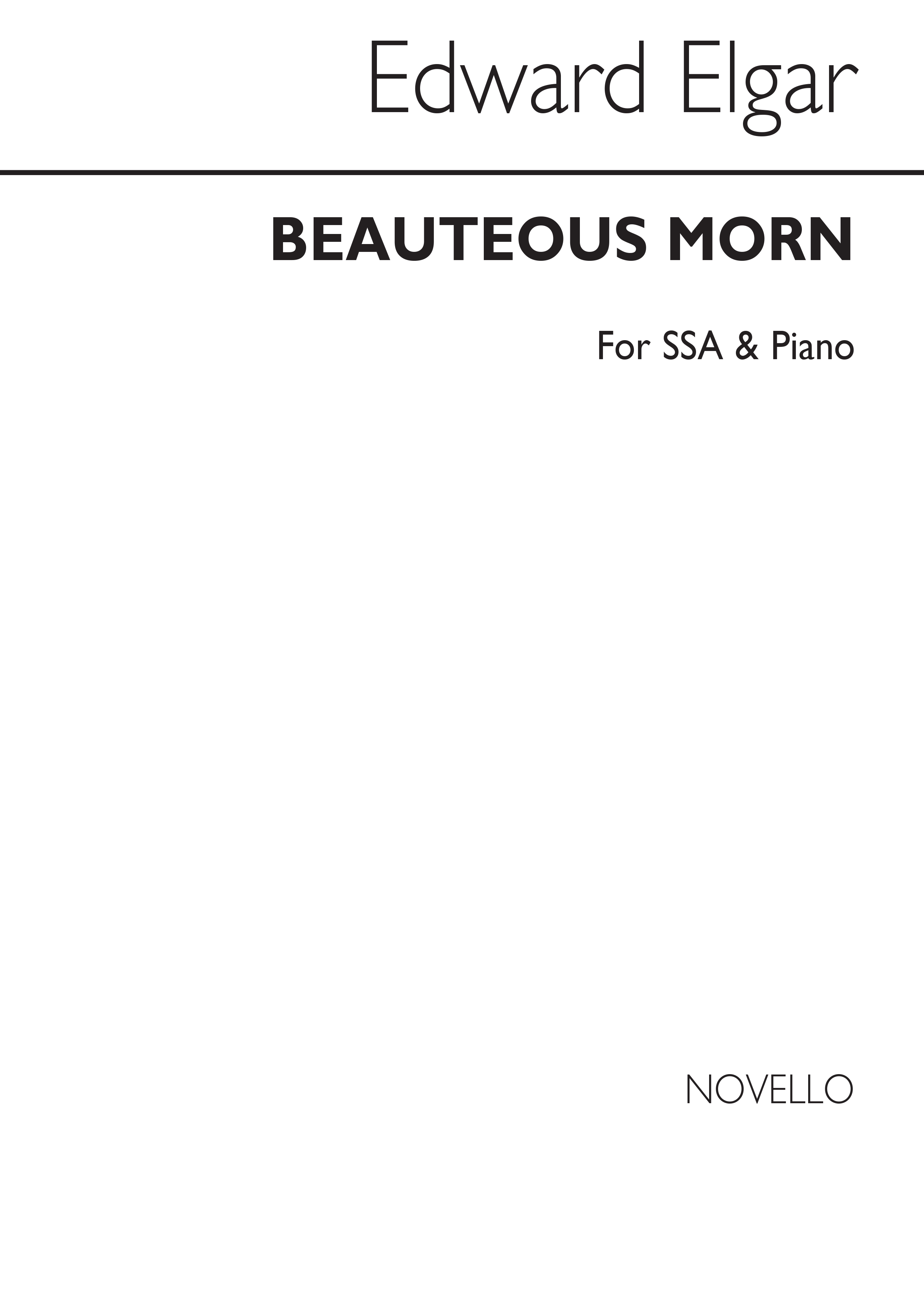 Edward German: Beauteous Morn: SSA: Vocal Score