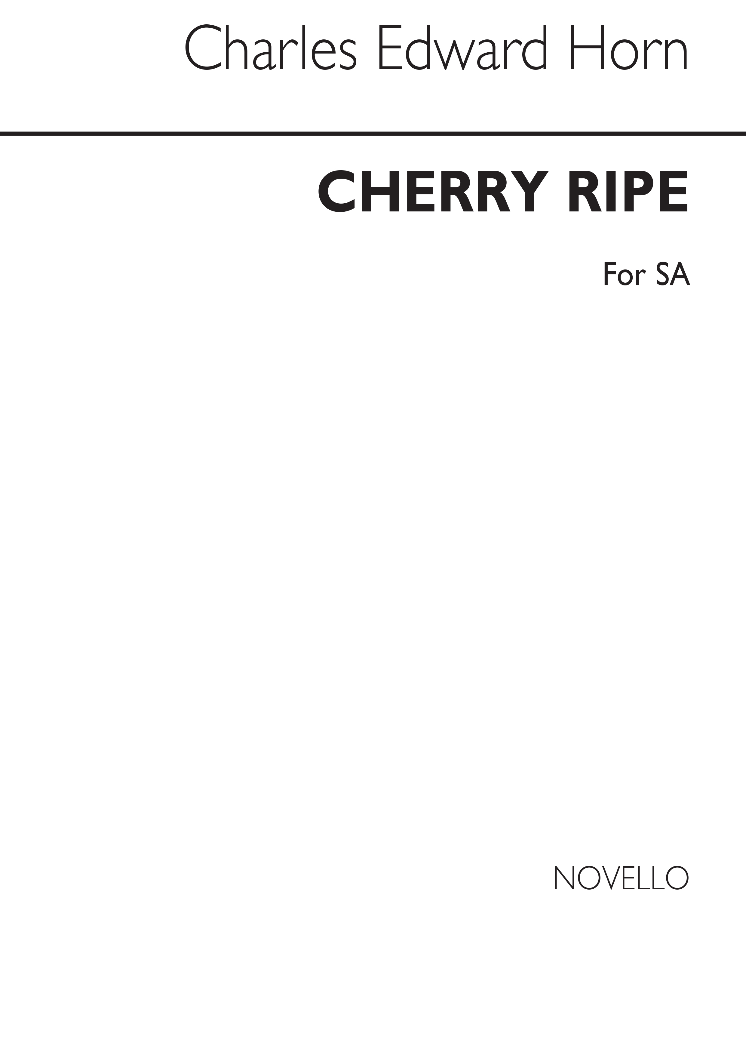 Hope: Cherry Ripe 2 Part: 2-Part Choir: Vocal Score