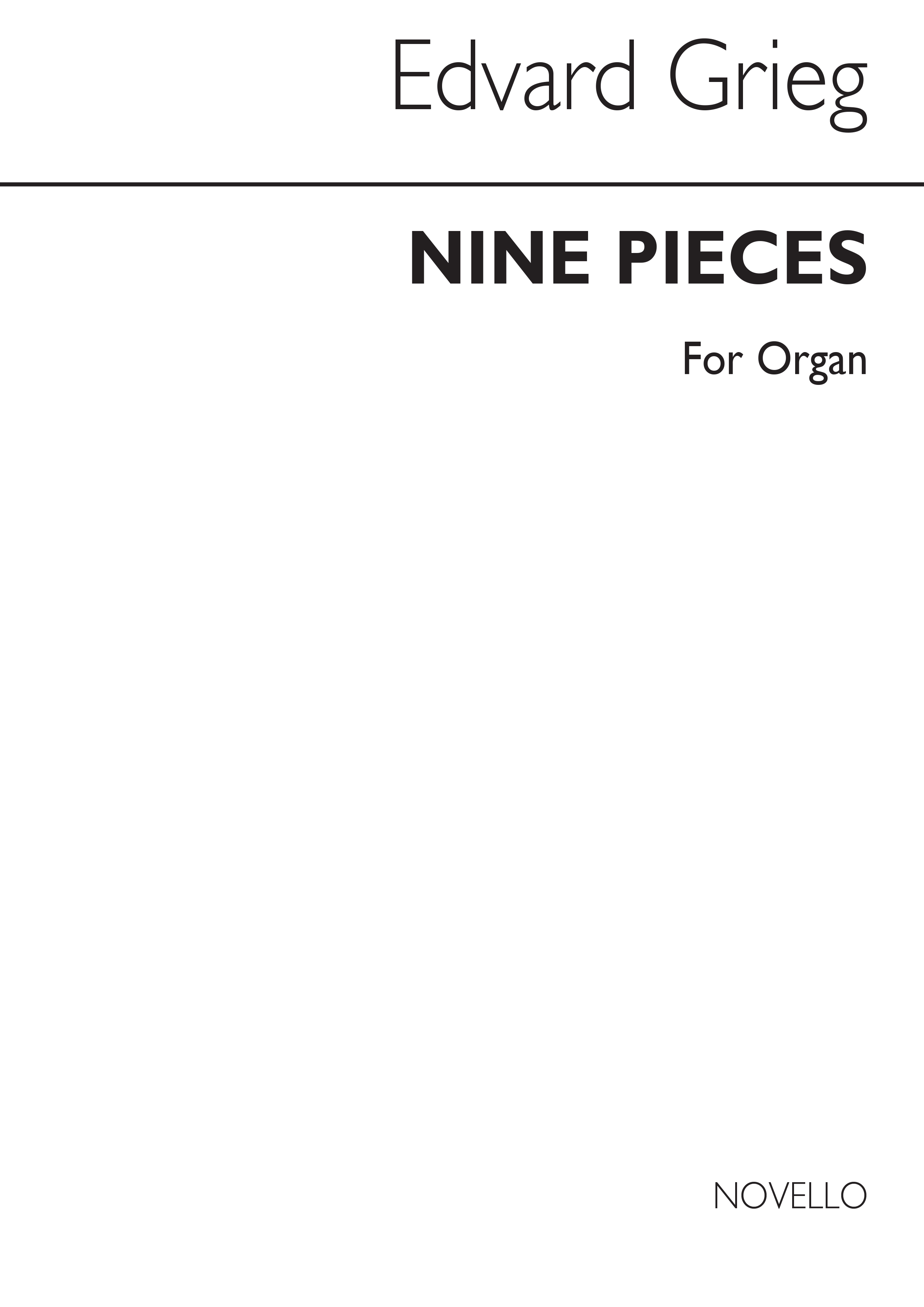Edvard Grieg: Grieg 9 Pieces Organ: Organ: Instrumental Album