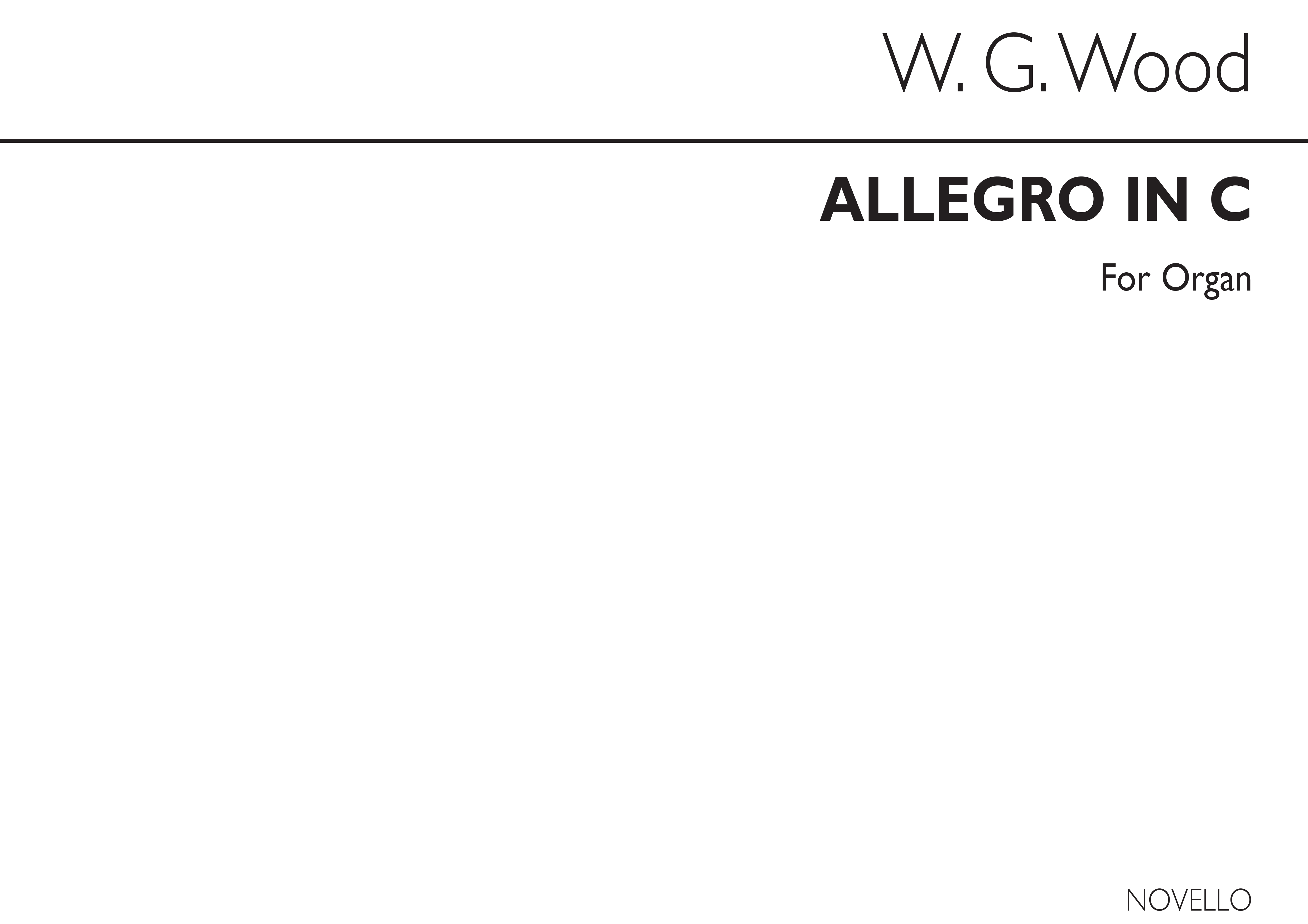 William G. Wood: Allegro In C Organ: Organ: Instrumental Work