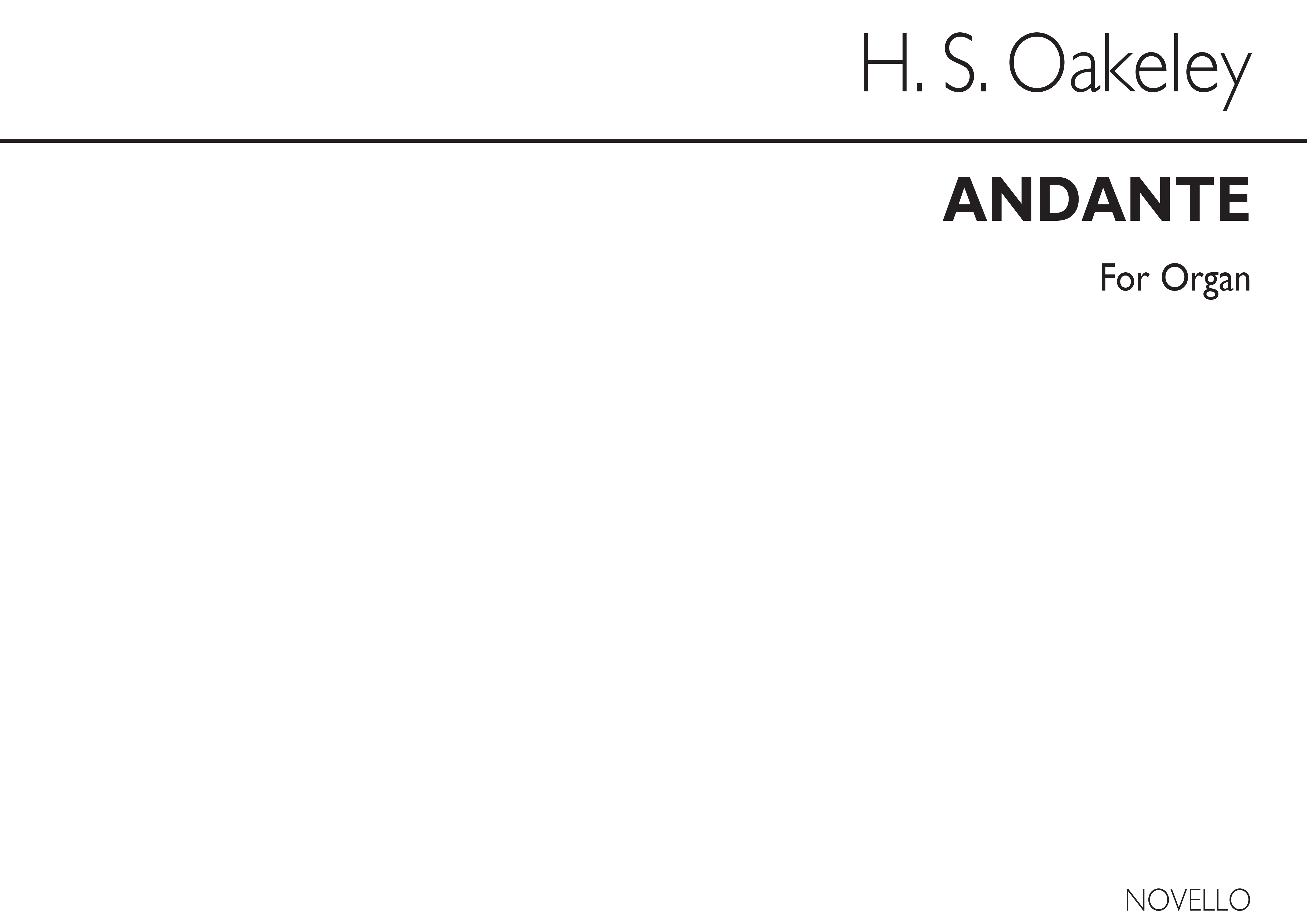 Sir Herbert Oakeley: Andante: Organ: Instrumental Work