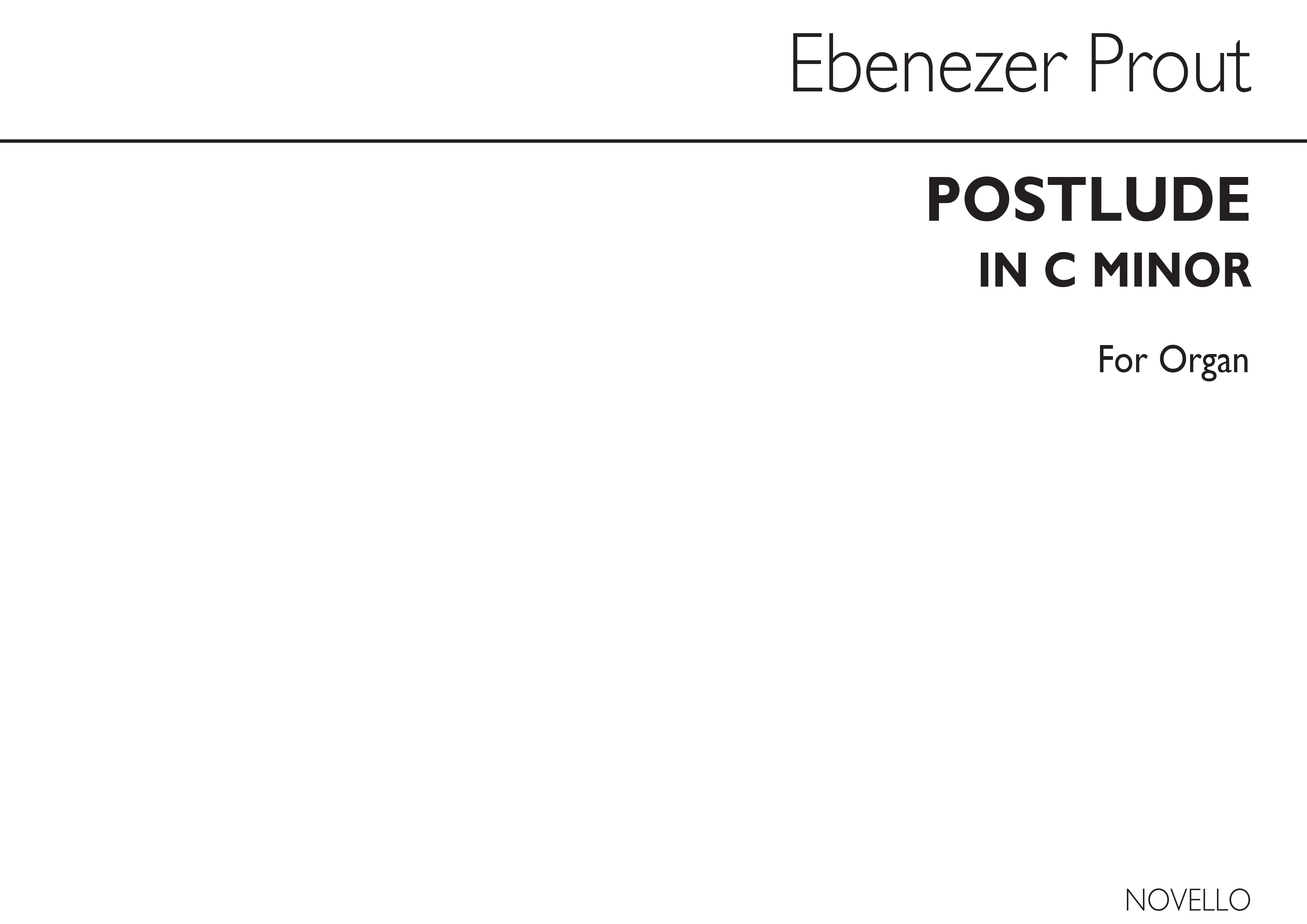 Ebenezer Prout: Postlude In C Minor Organ: Organ: Instrumental Work