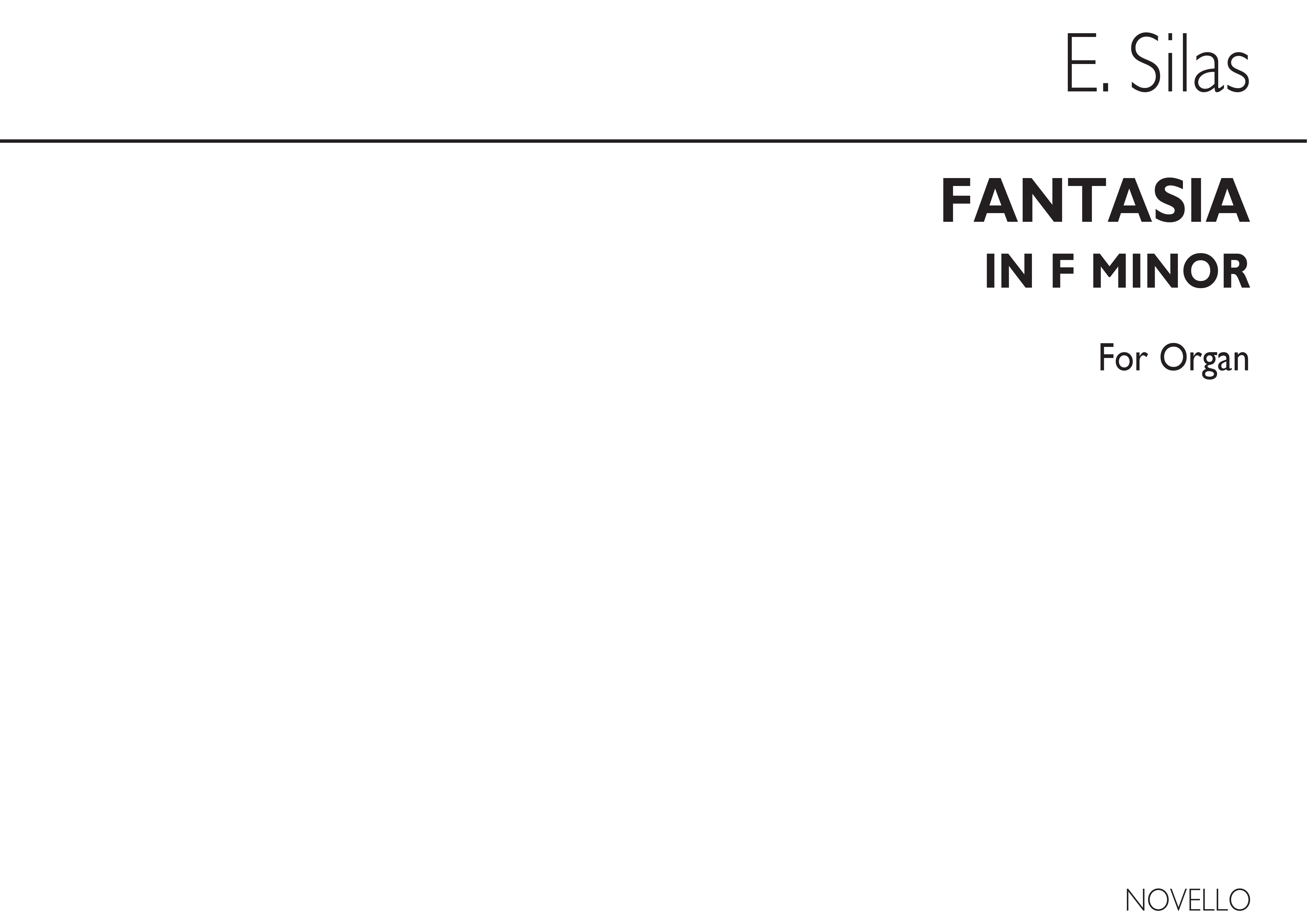 Edouard Silas: Fantasia In F Minor: Organ: Instrumental Work