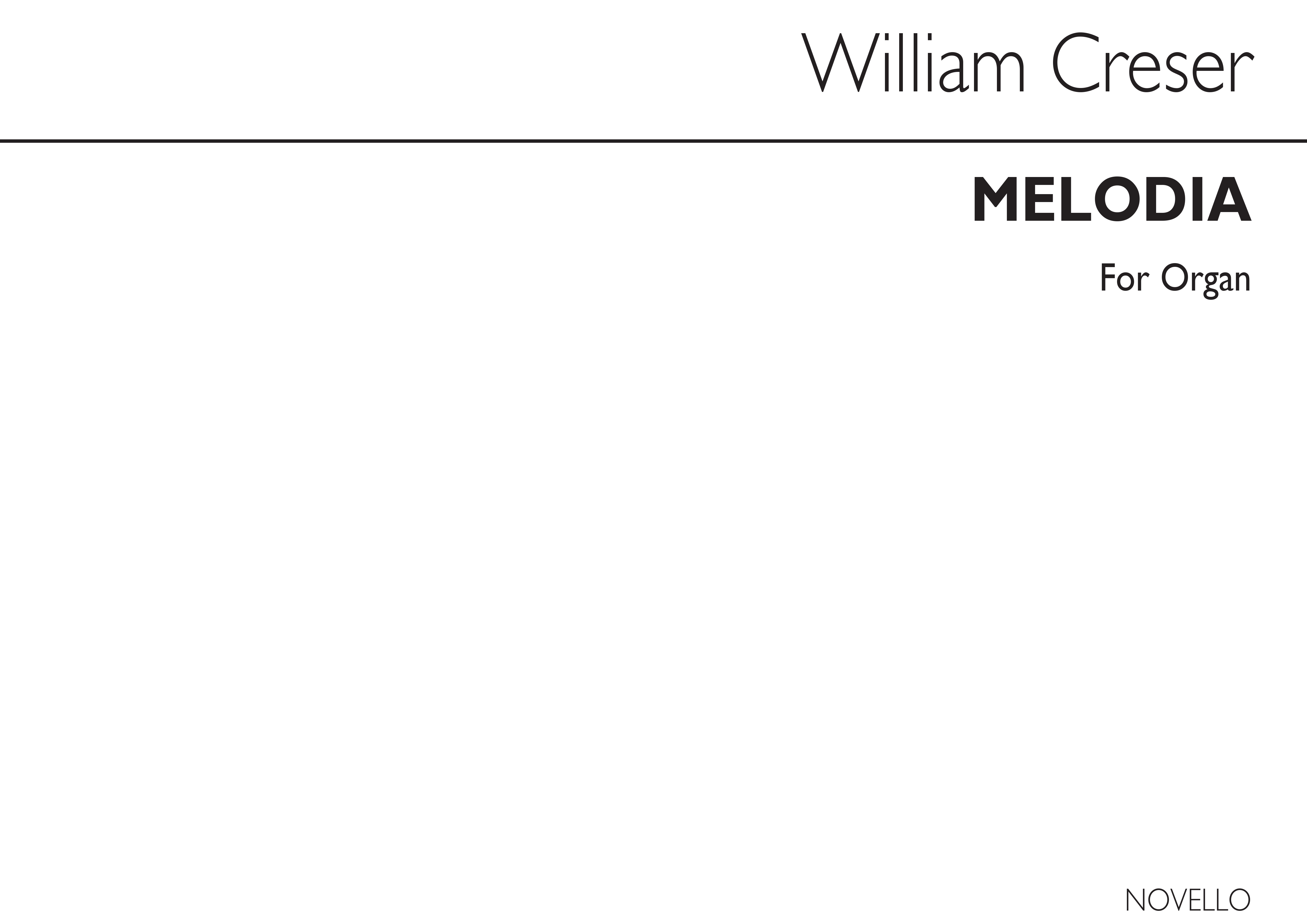 William Creser: Creser Melodia Organ: Organ: Instrumental Work