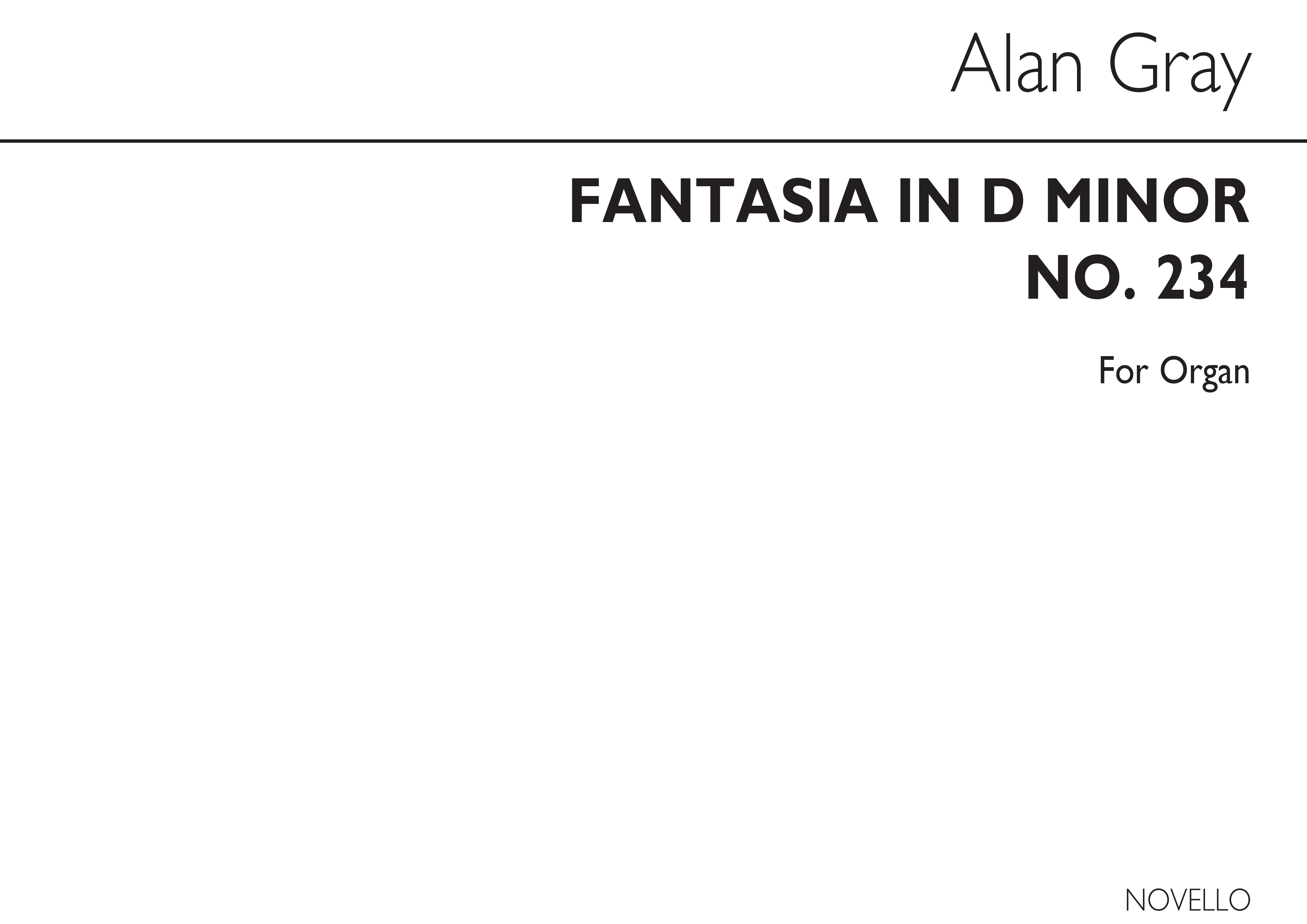 Allan Gray: Fantasia In D Minor Organ: Organ: Instrumental Work