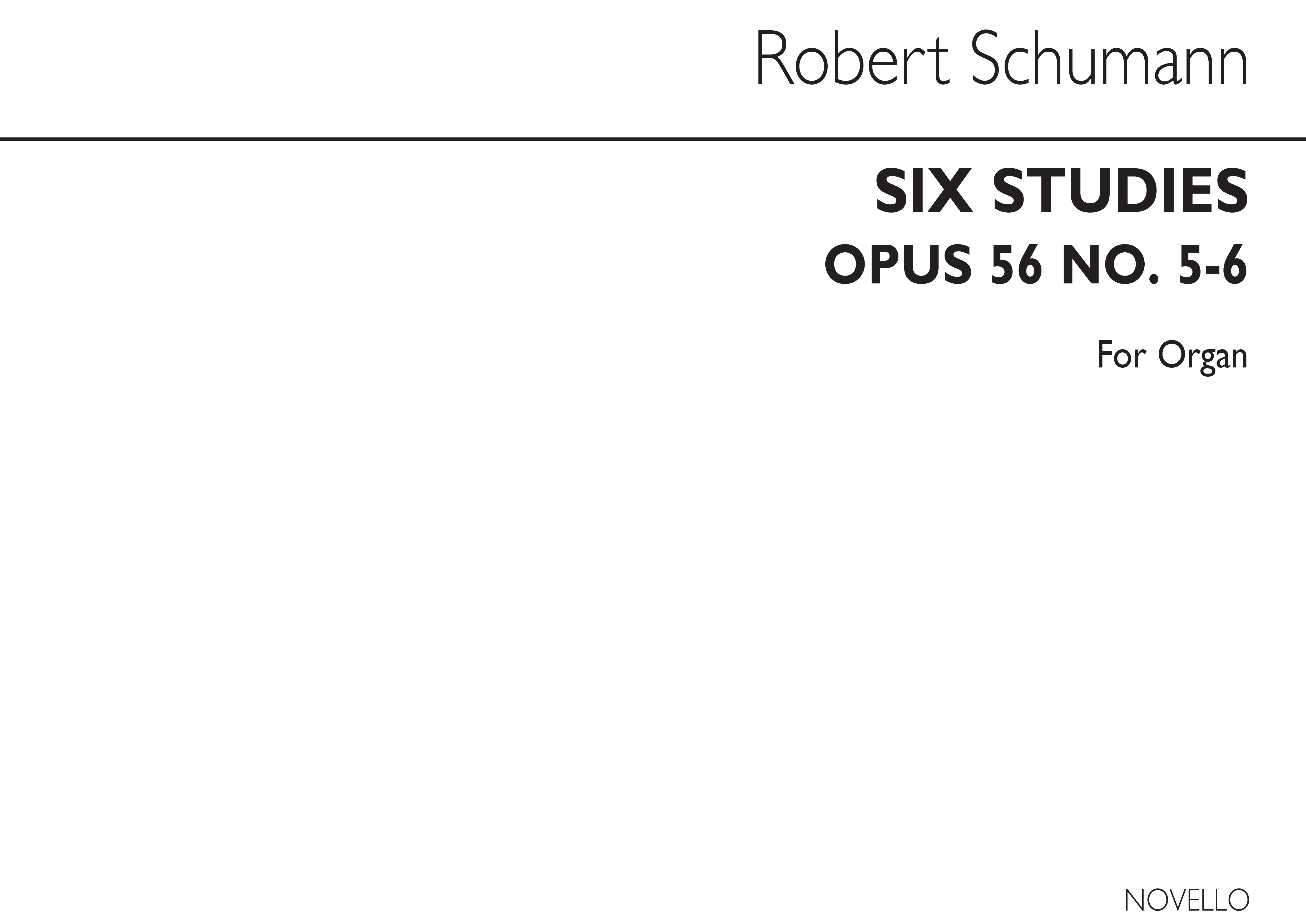 Robert Schumann: Six Studies Op56 Nos.5-6 (Arranged John E West): Organ: