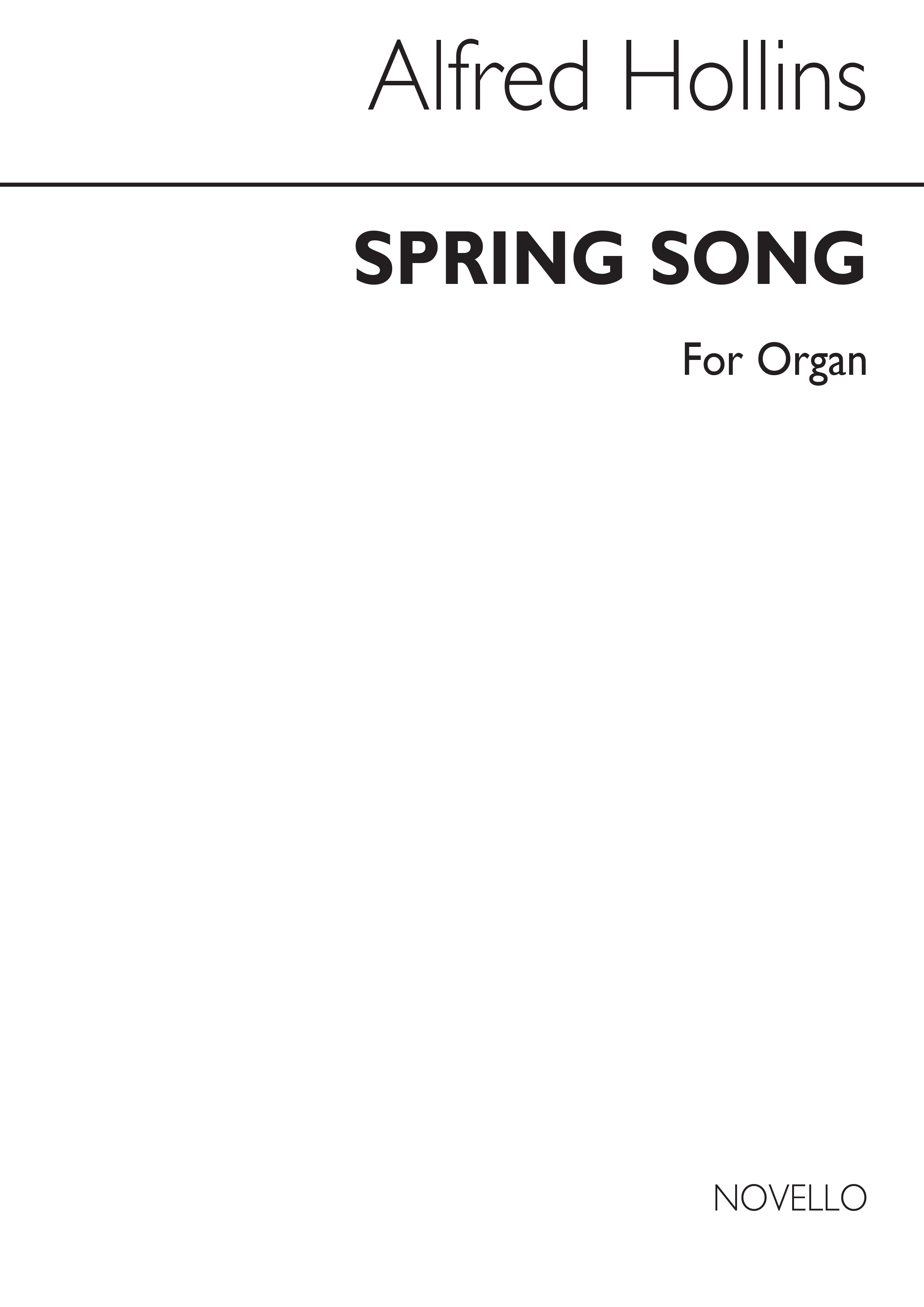 Alfred Hollins: Spring Song: Organ: Instrumental Work