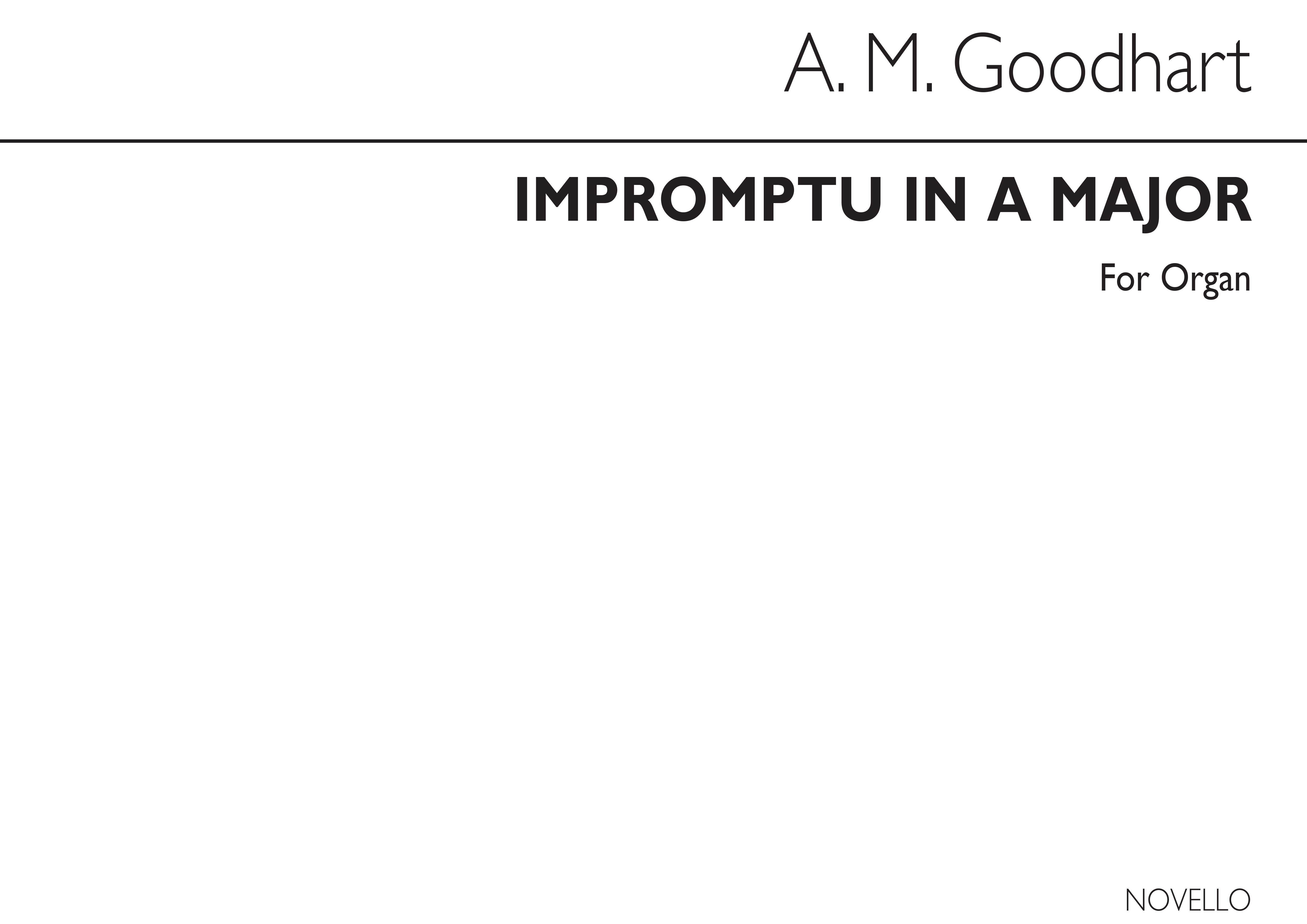 Arthur Murray Goodhart: Impromptu In A: Organ: Instrumental Work
