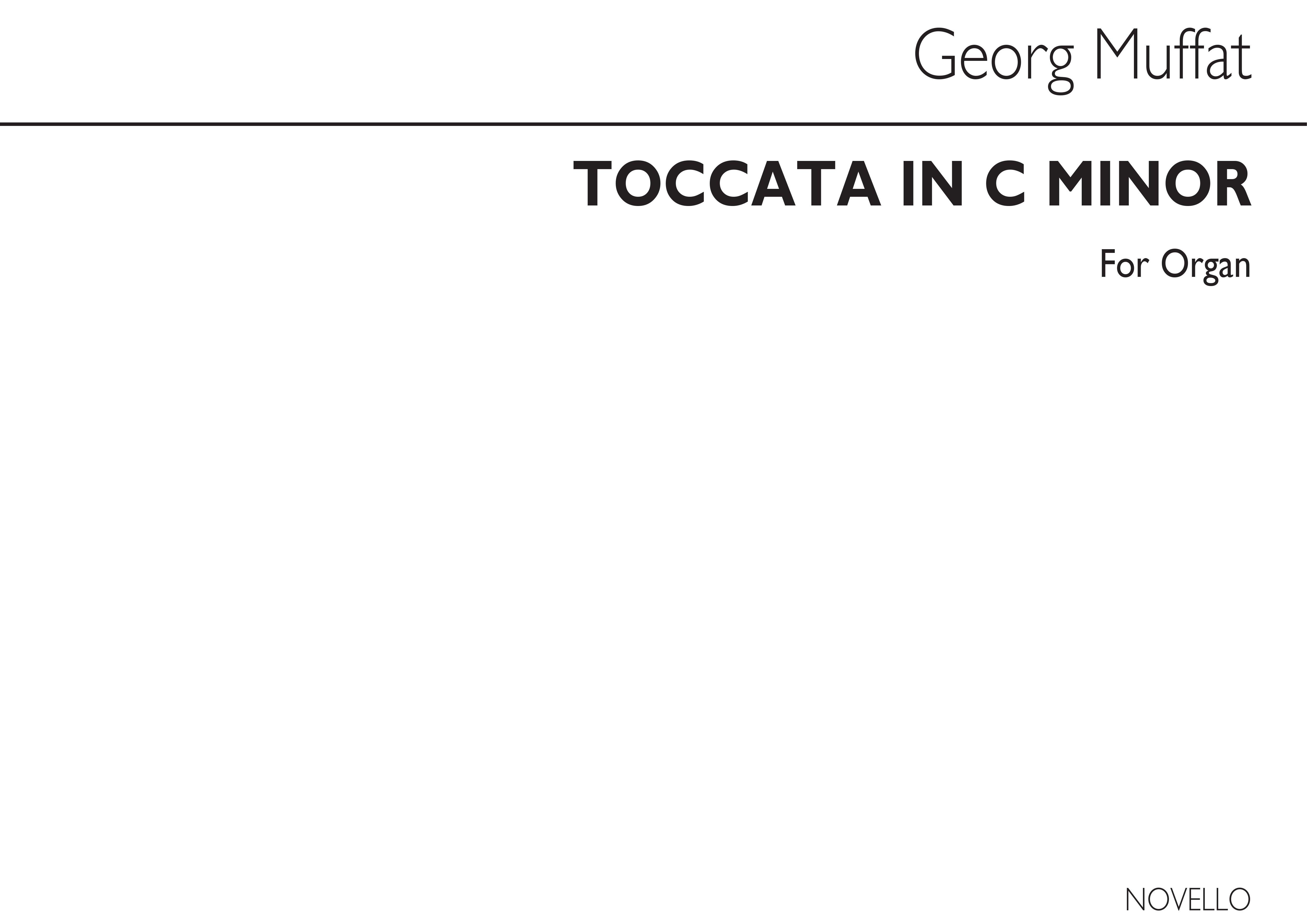 Georg Muffat: Toccata In C Minor: Organ: Instrumental Work