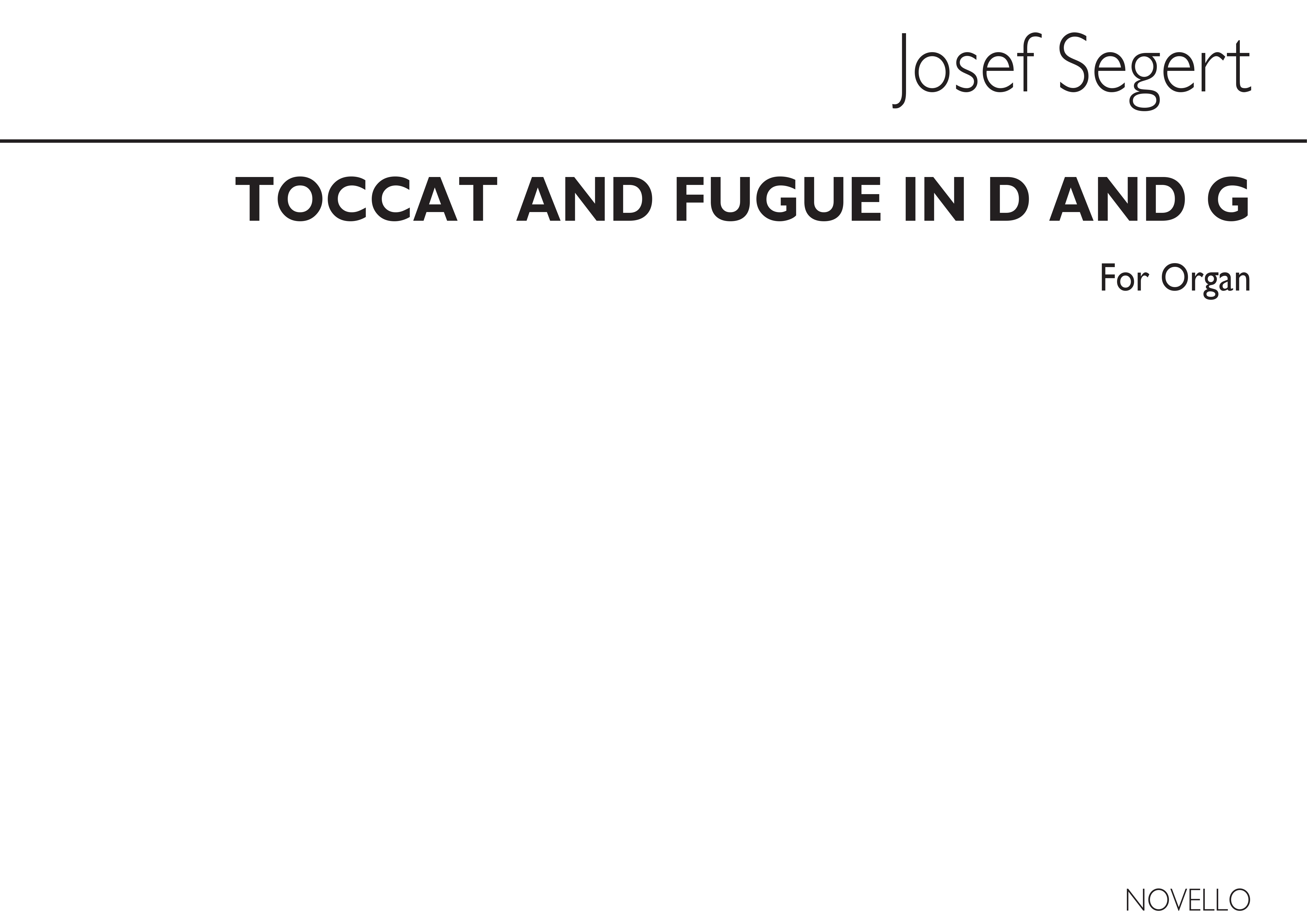Josef Ferdinand Norbert Seger: Toccata In D And Fugue In G (Edited By S G Ould):