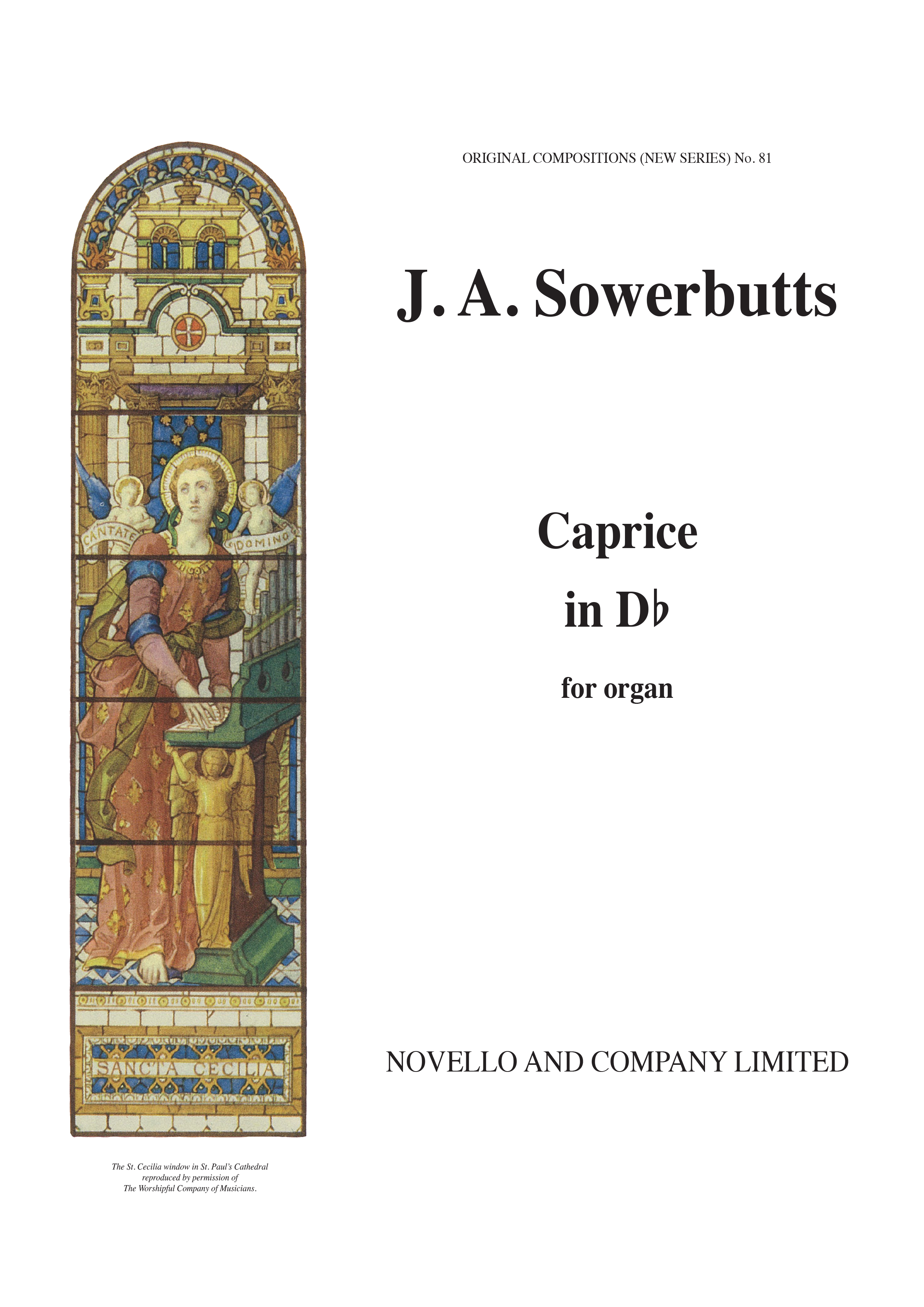 John Albert Sowerbutts: Caprice In D Flat Organ: Organ: Instrumental Work